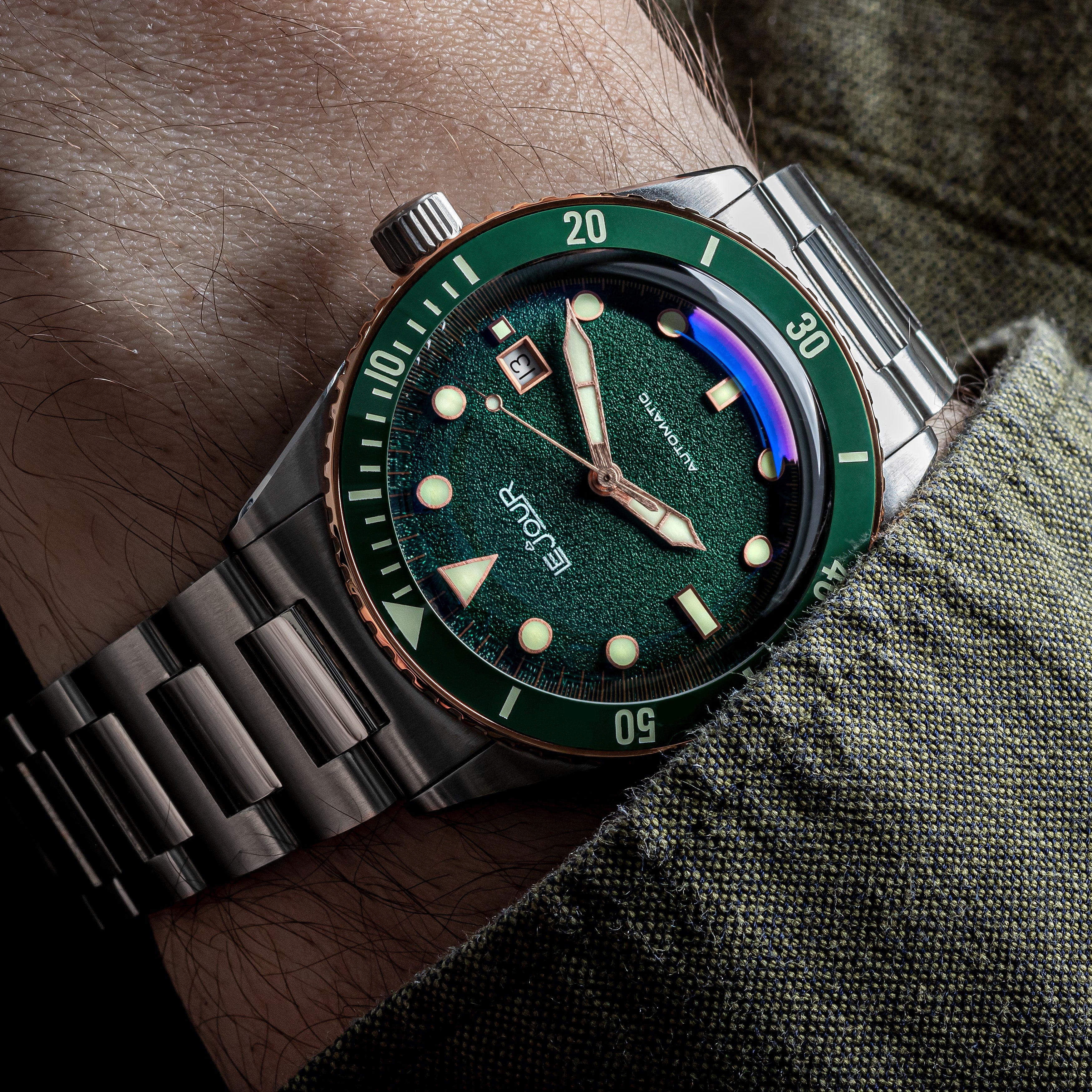 LeJour Seacolt Diver LJ-SCD-005 orologio verde 42 mm automatico