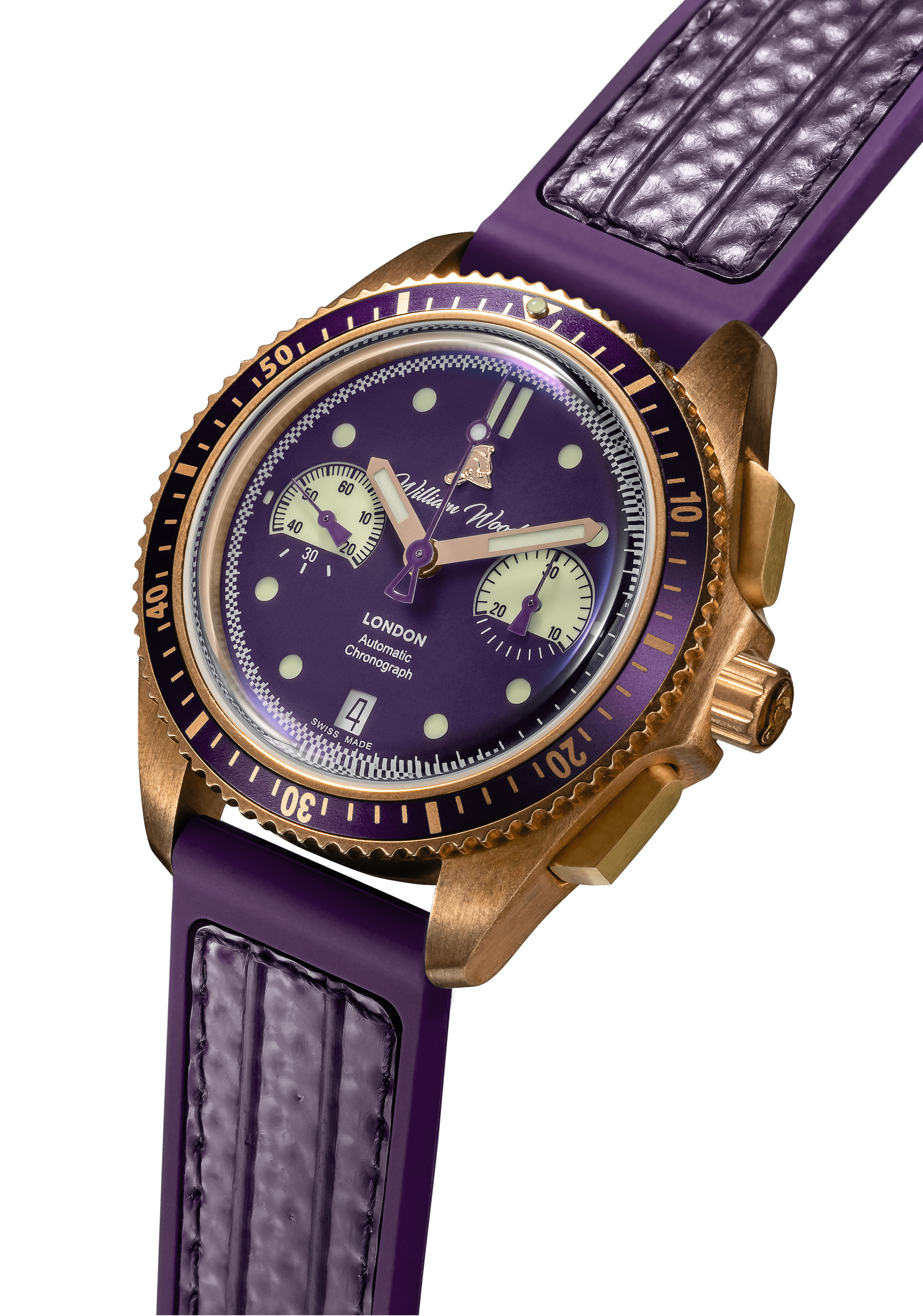 William Wood Triumph Jubilee orologio cronografo bronzo