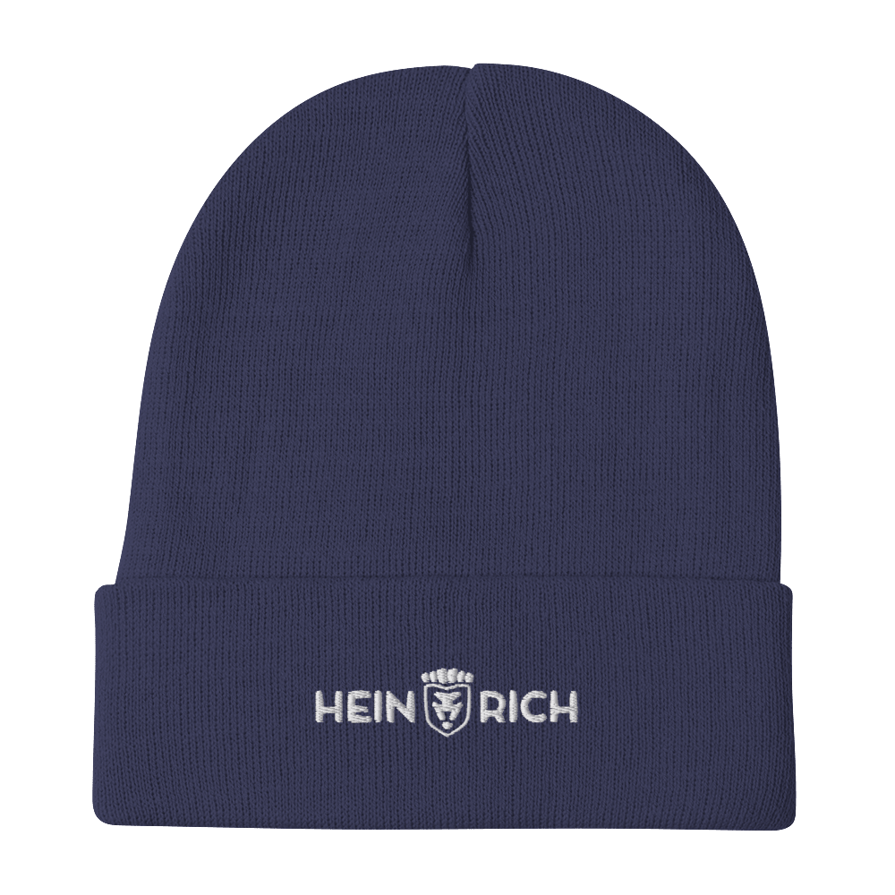 Heinrich Clothing Embroidered Beanie berretto nero cotone