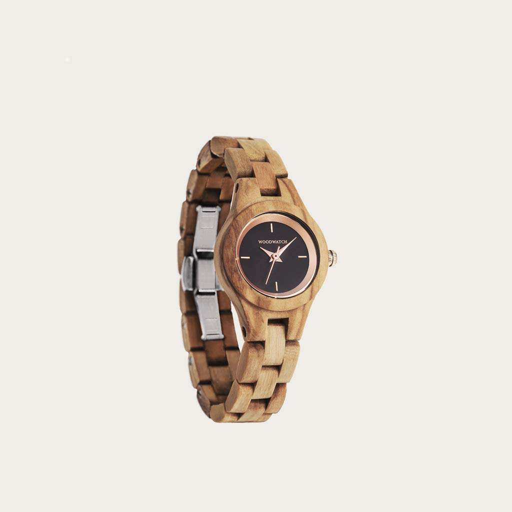 WoodWatch Flora Lily orologio in legno donna ulivo e noce