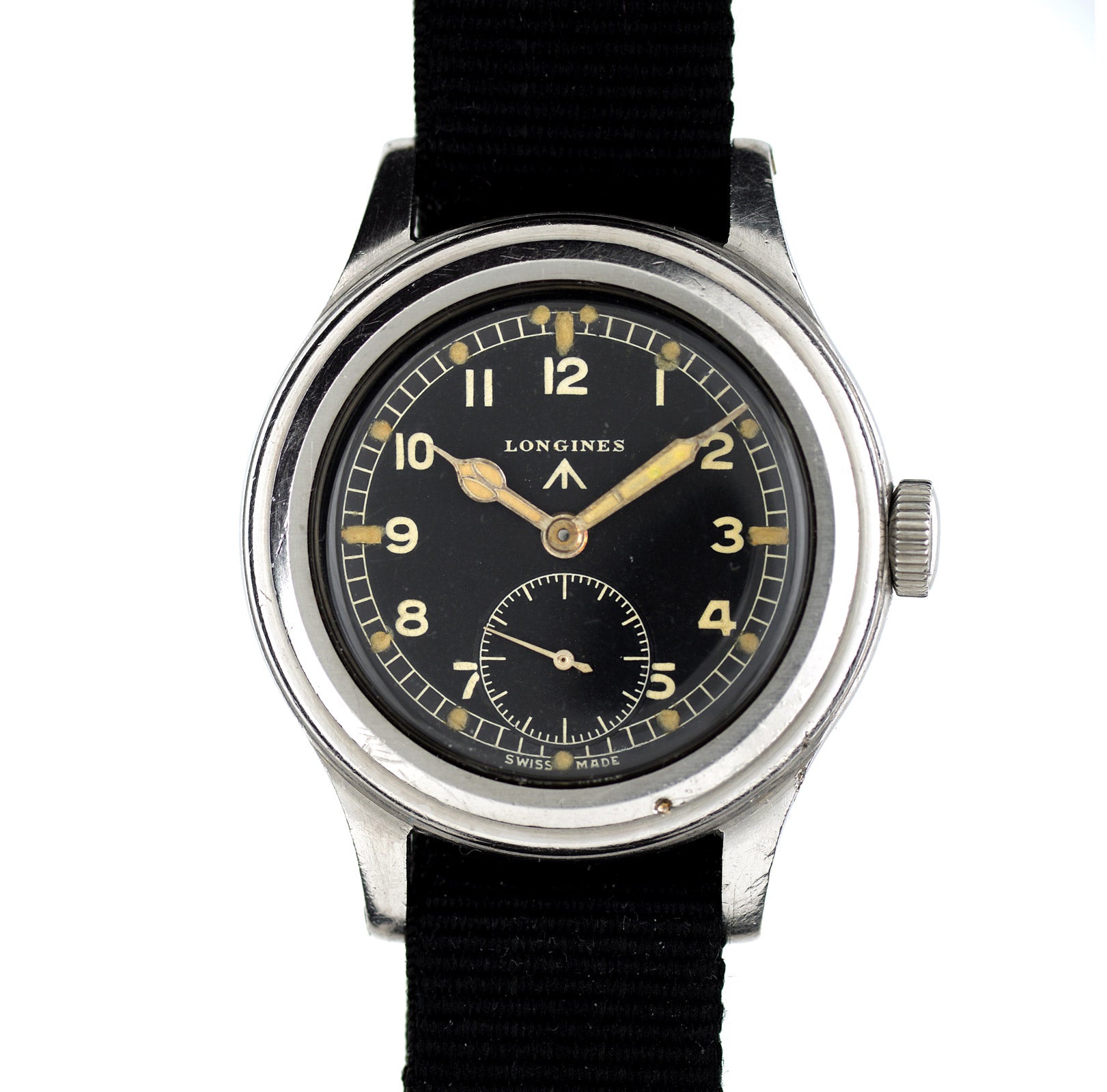 Longines WWW 1945 orologio da polso acciaio quadrante nero militare