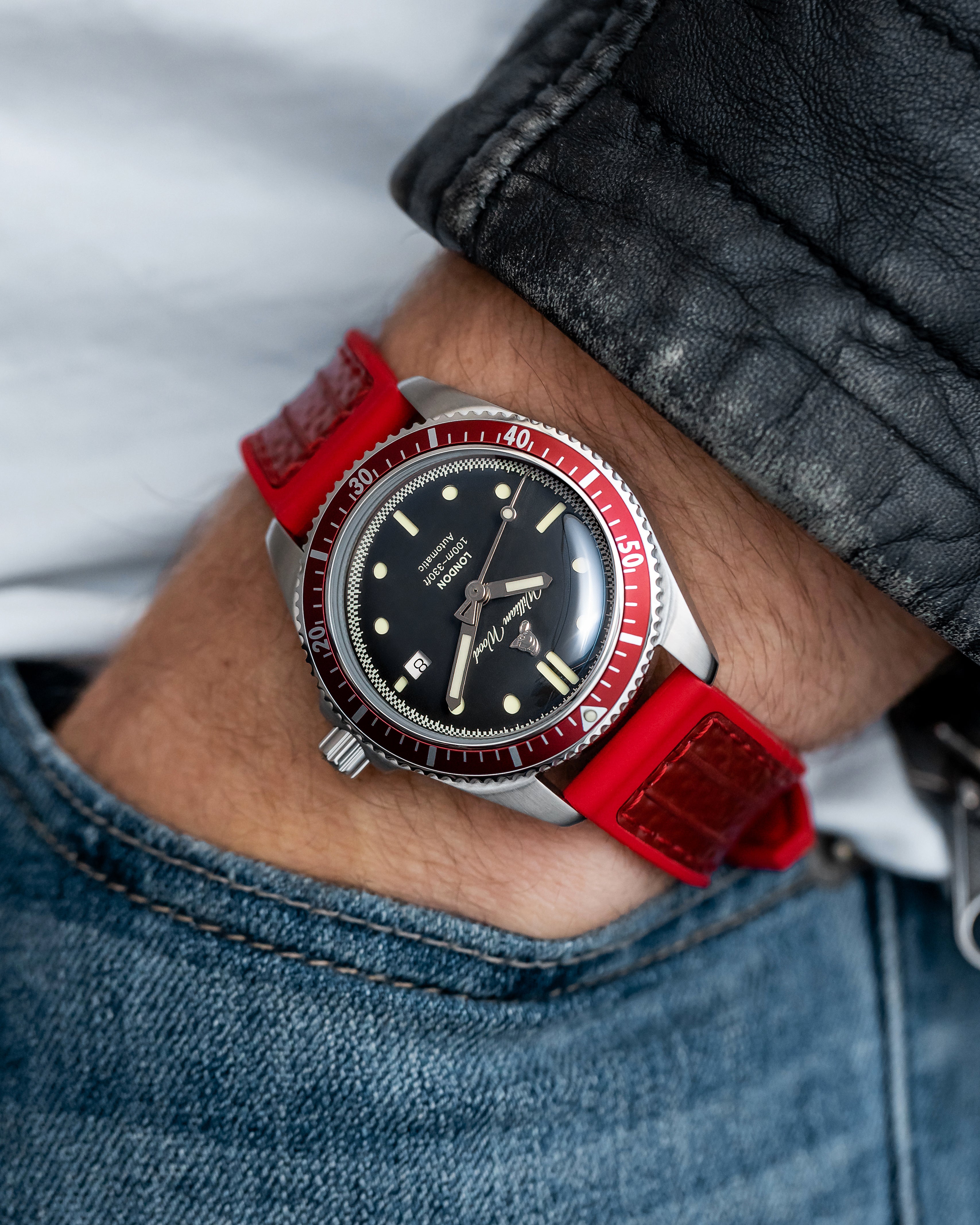 William Wood IAFC Red Valiant orologio 41mm acciaio zaffiro