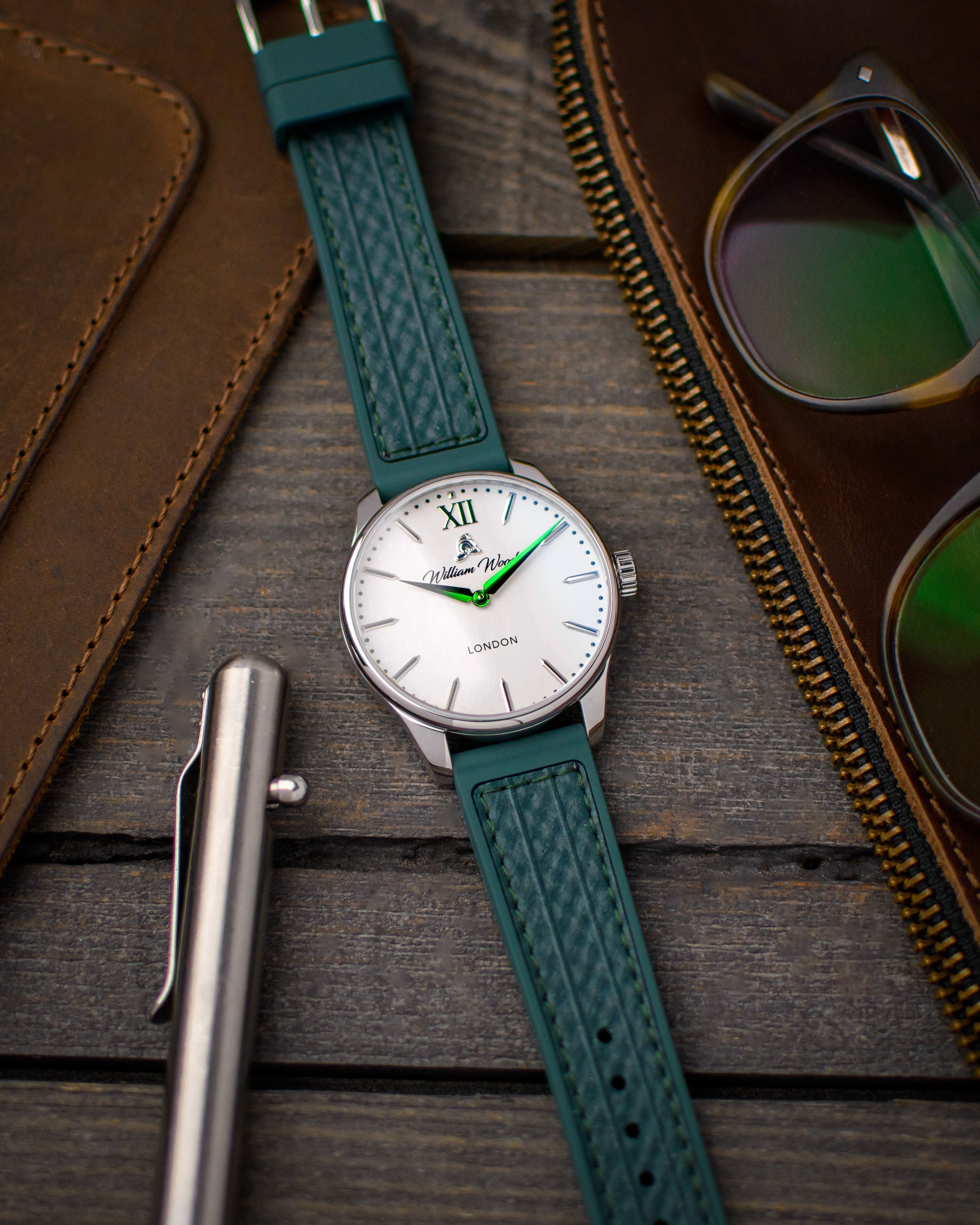 William Wood Chivalrous Peacock Edition Orologio Quarzo 41mm Verde