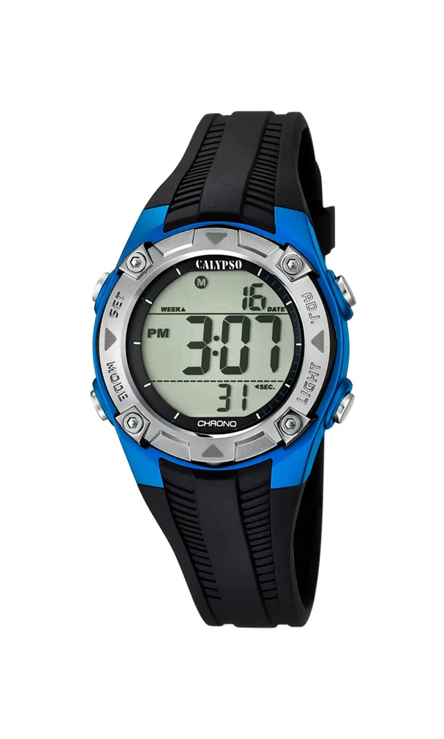 Calypso Digital Crush orologio digitale bambino nero gomma 10 ATM
