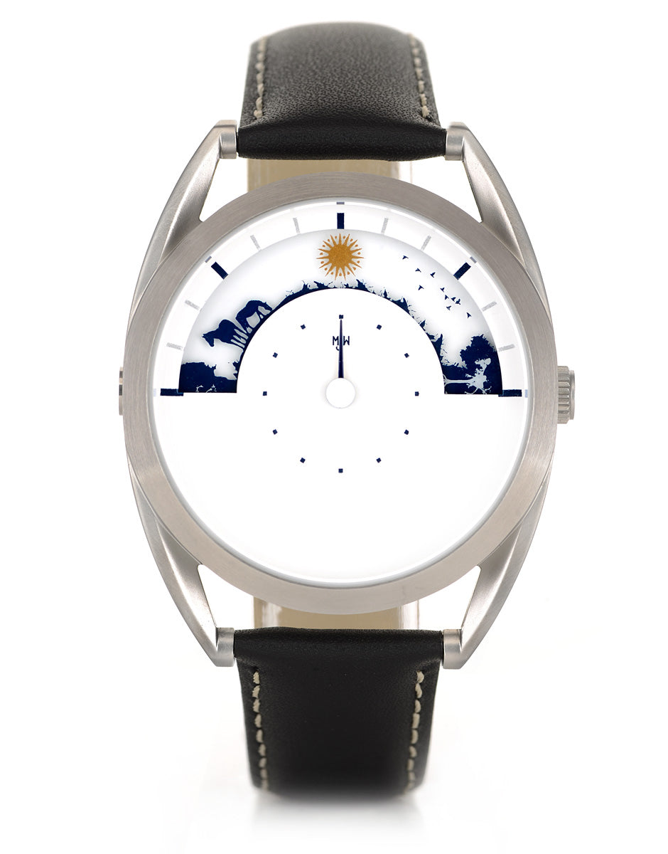 Mr Jones Sun and Moon orologio quarzo 37mm argento