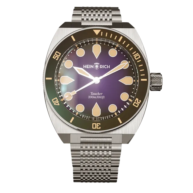 Heinrich Taucher Purple orologio subacqueo viola 41mm automatico