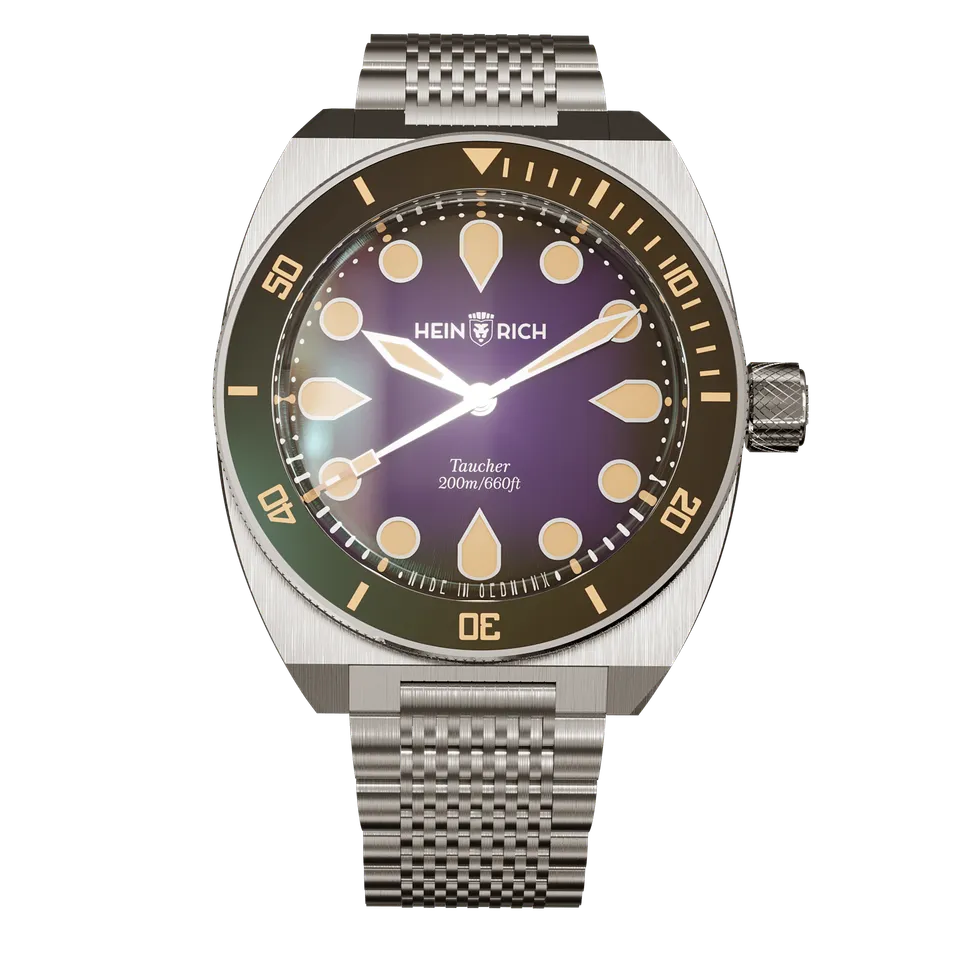Heinrich Taucher Purple orologio subacqueo viola 41mm automatico