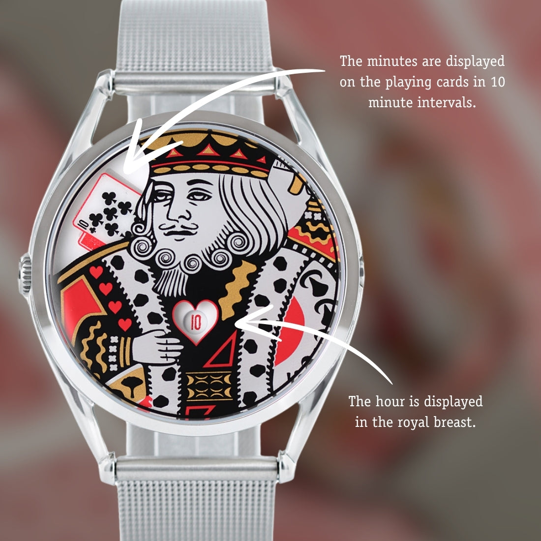 Mr Jones King orologio carte da gioco Re di Cuori