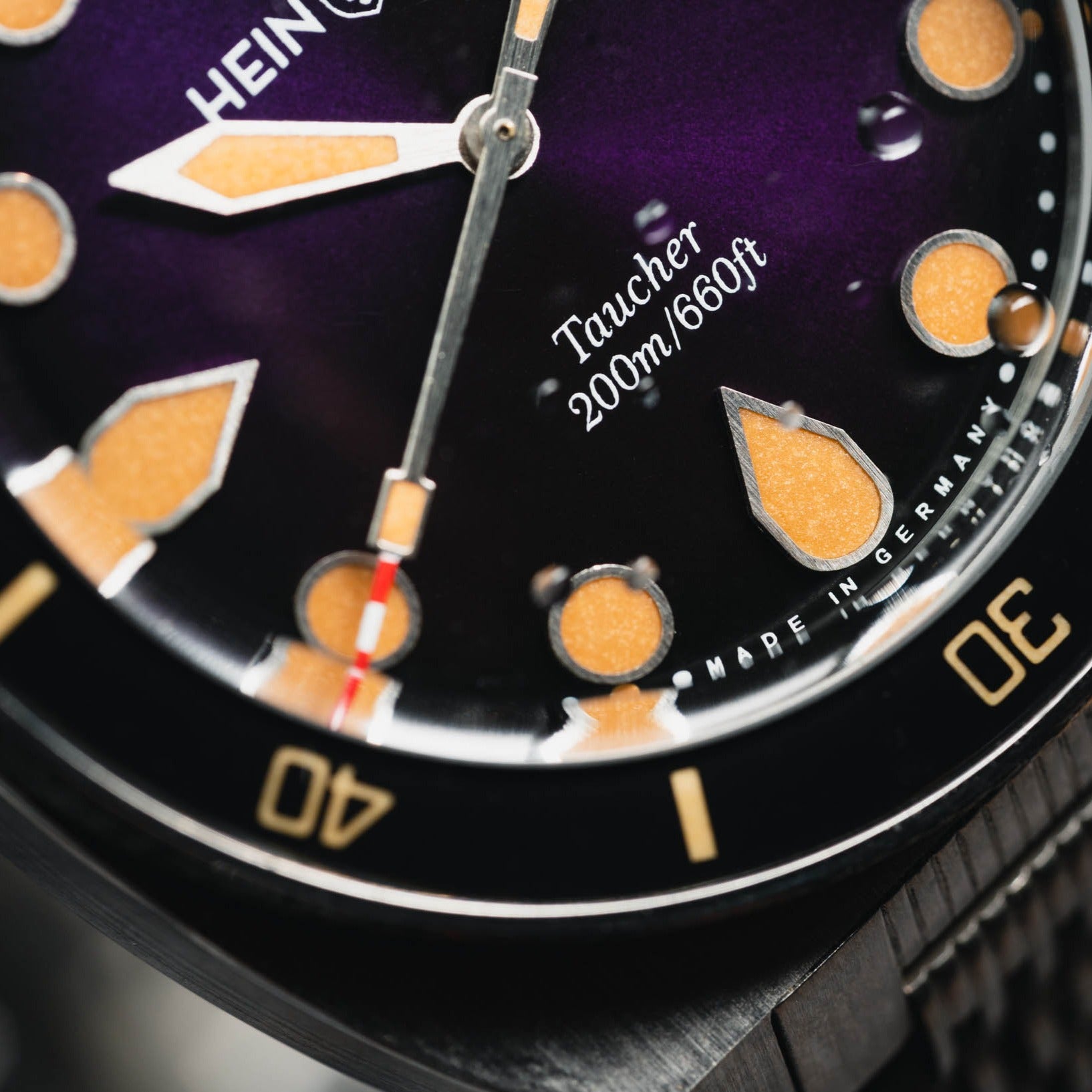 Heinrich Taucher Purple orologio subacqueo viola 41mm automatico