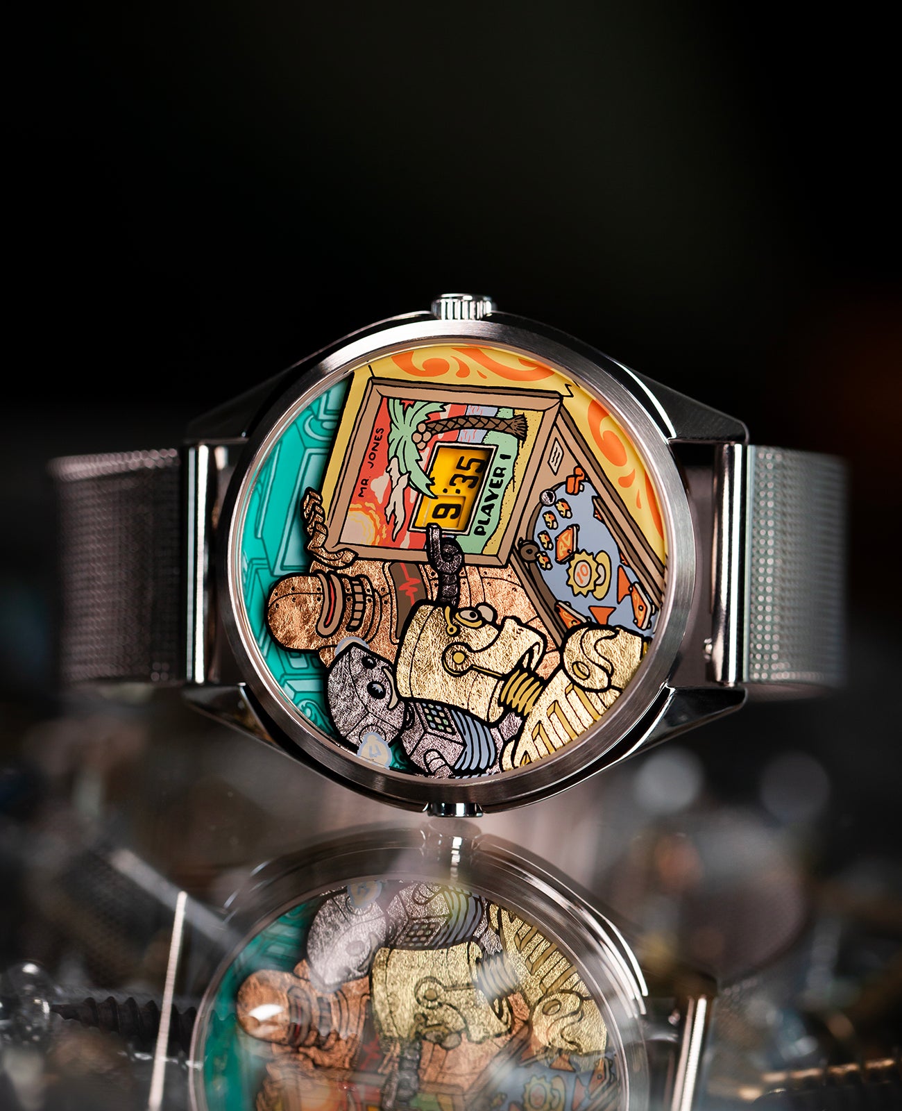 Mr Jones Watches Ricochet orologio 37mm jump hour dorato