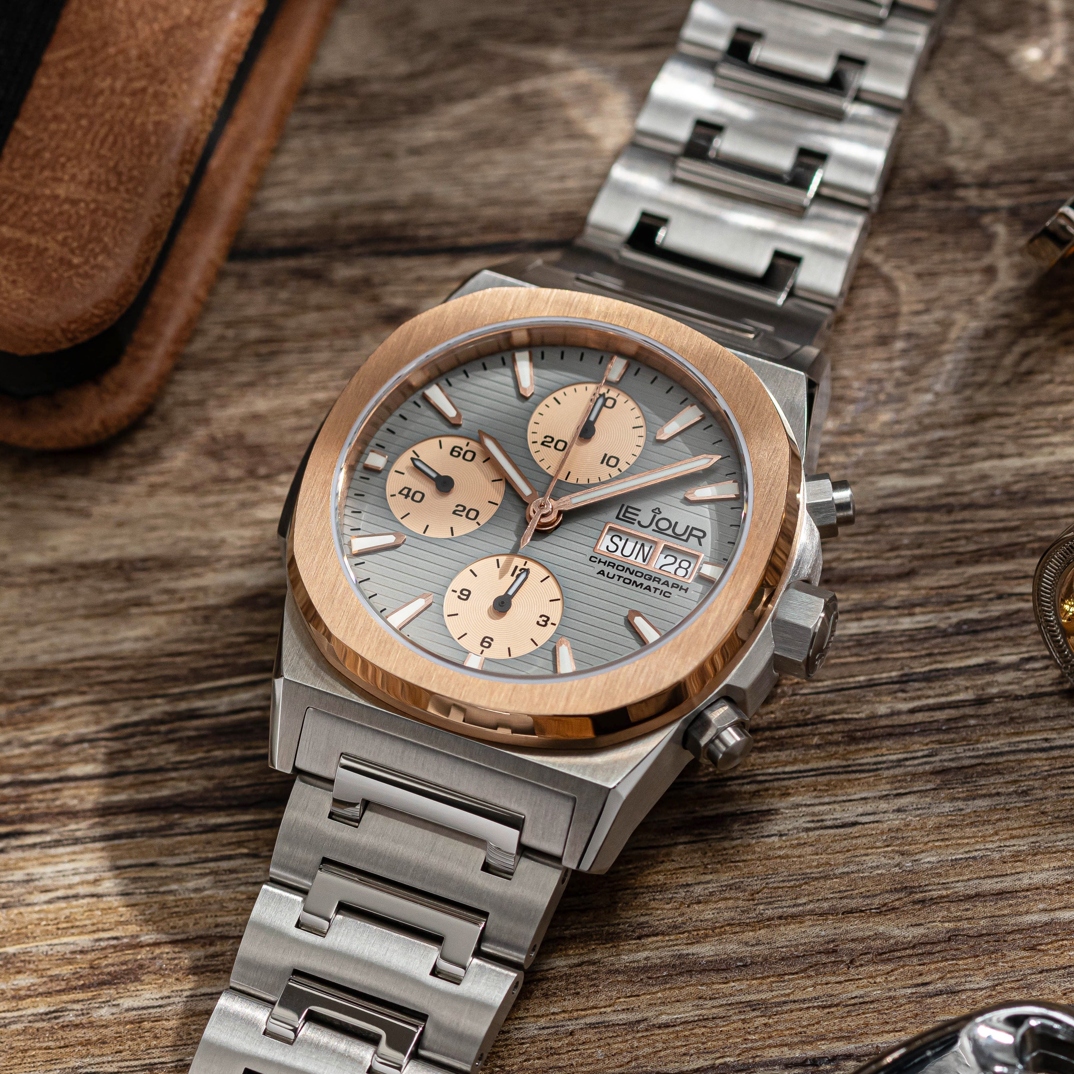 LeJour RMC Chrono LJ-RMC-007 cronografo grigio oro rosa 40mm