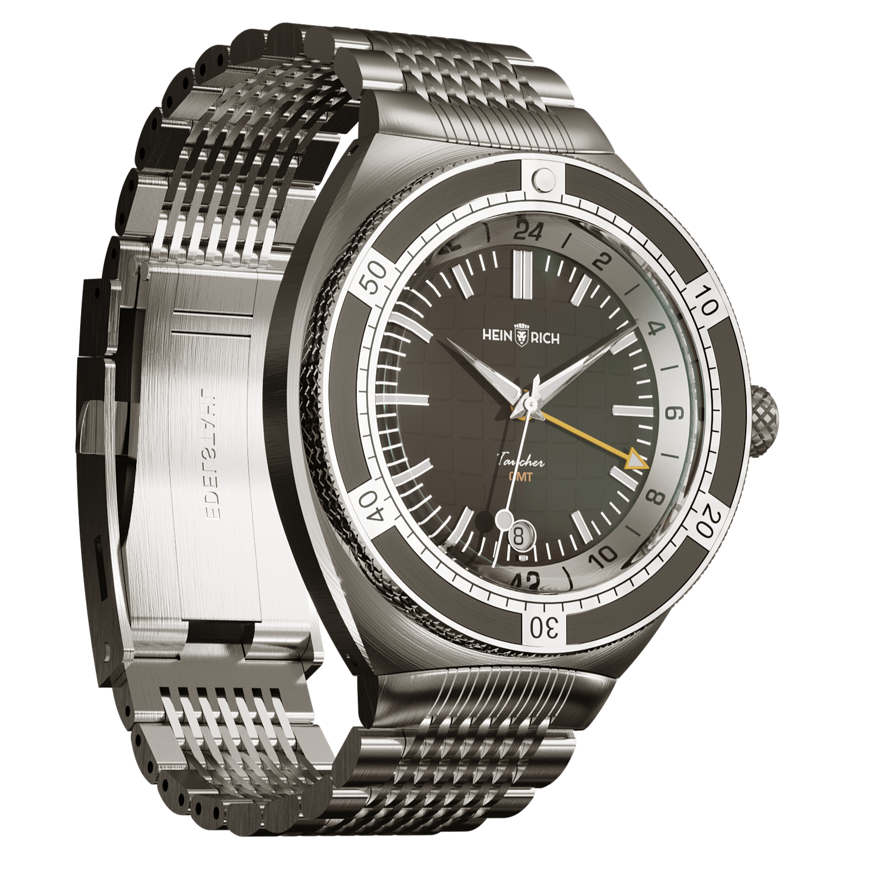 Heinrich Taucher 2 orologio GMT 41mm blu 200m