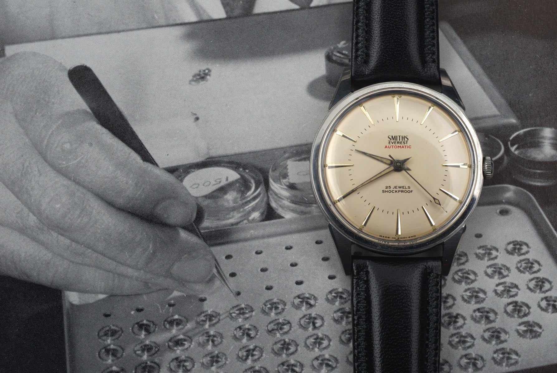 Smiths Everest orologio automatico acciaio anni 60