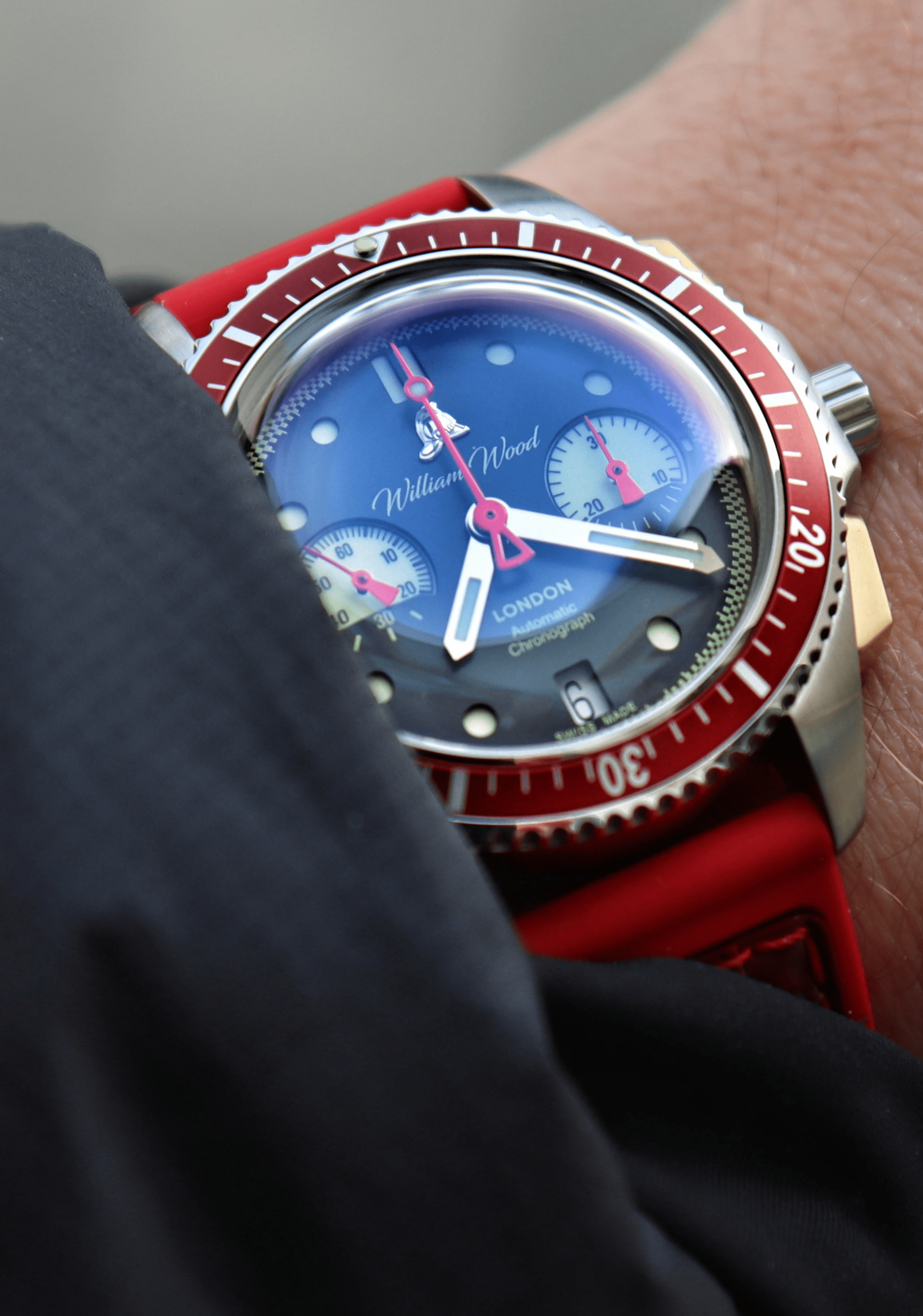 William Wood Triumph Heat Edition cronografo 41mm Red Fire Hose