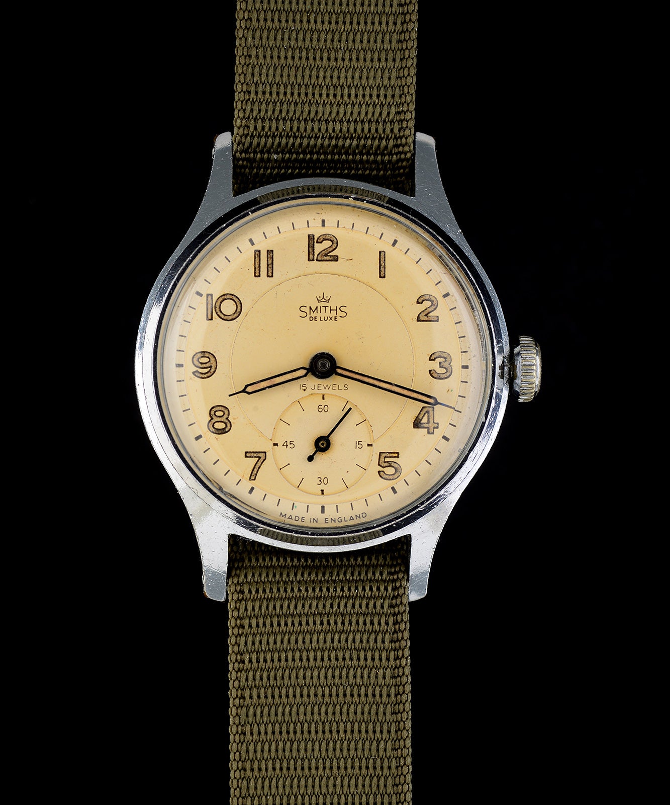 Smiths A404 1955 orologio meccanico vintage champagne 33mm