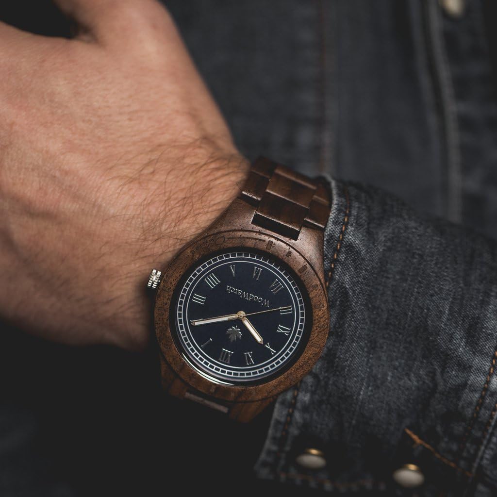 Woodwatch Classic Oaklee Mariner orologio legno noce blu