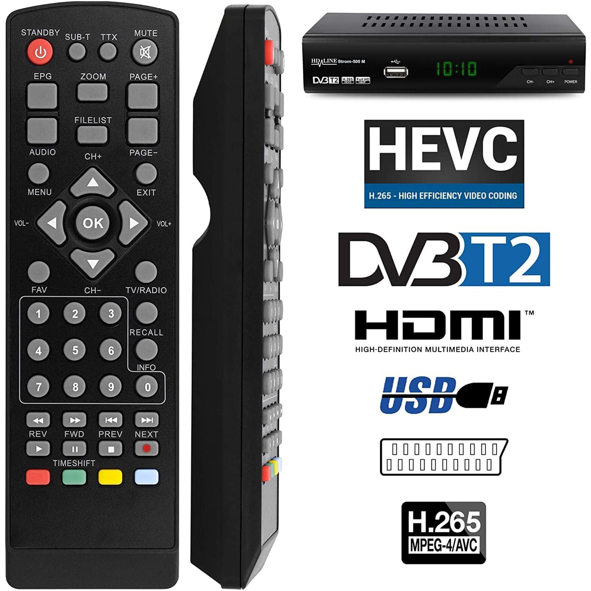 Strom 505 decoder digitale terrestre DVB-T2 HD H.265