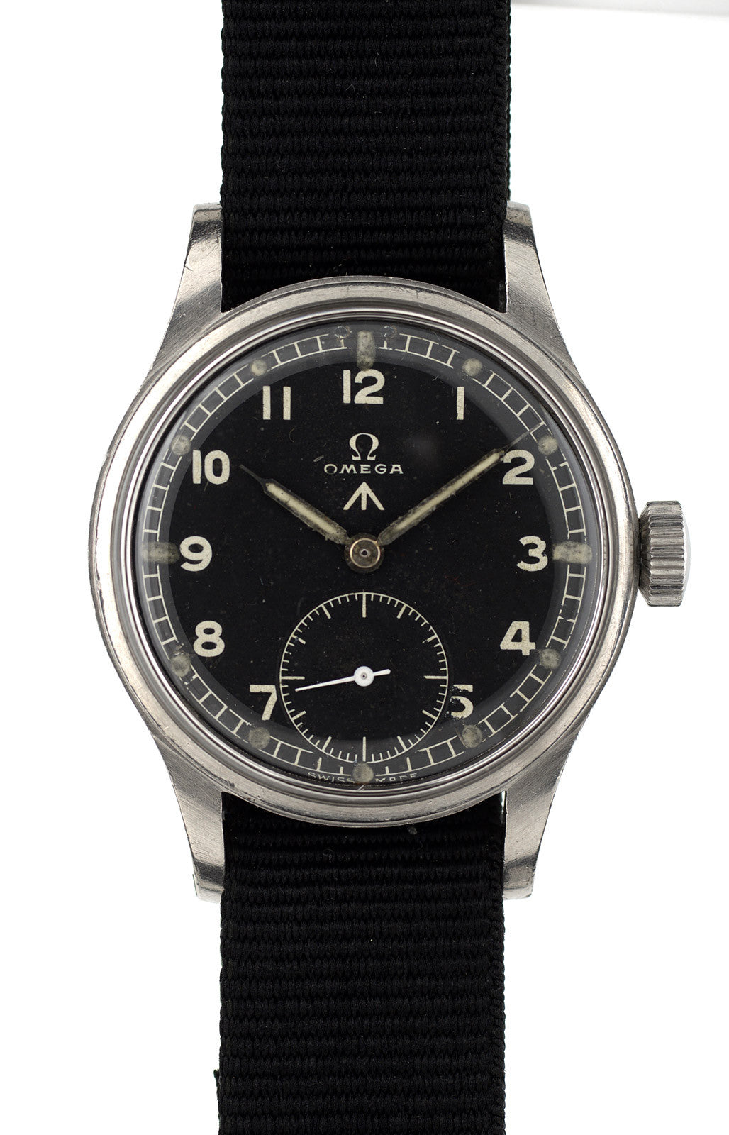 Omega WWW orologio militare 35mm acciaio nero