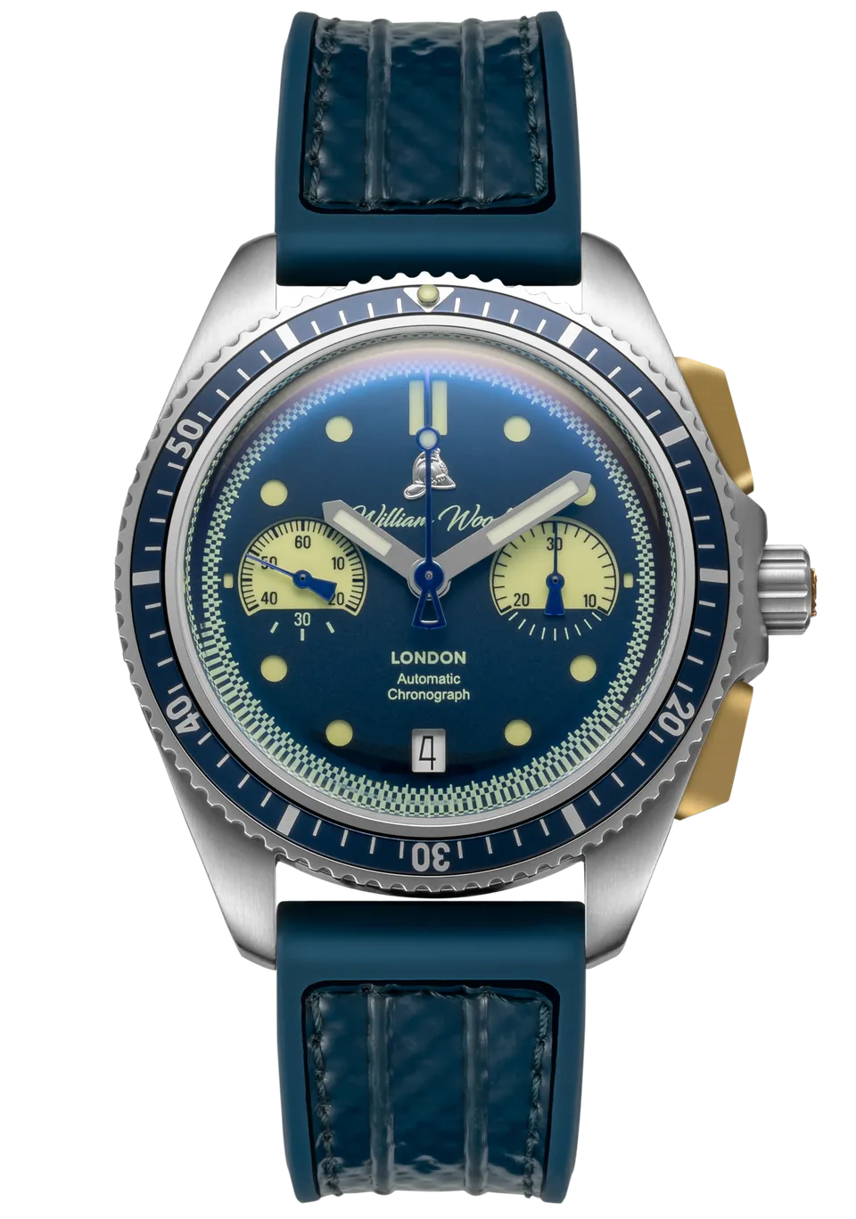 William Wood Triumph Oxygen Edition orologio cronografo 41mm blu