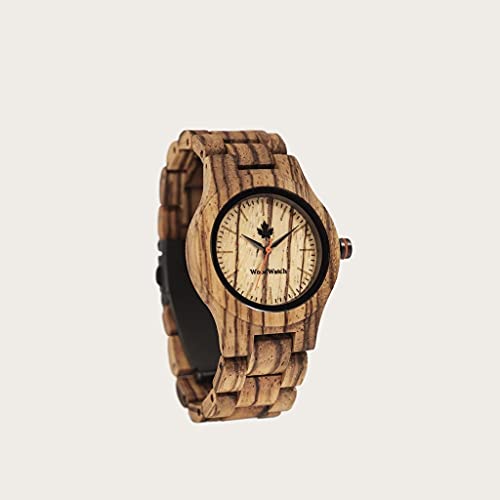 WoodWatch Classic Zebra Petite orologio legno zebrano 36mm
