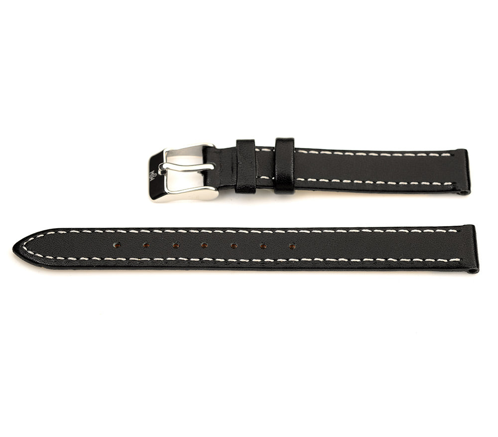 Mr Jones Cinturino orologio 12mm pelle nero acciaio