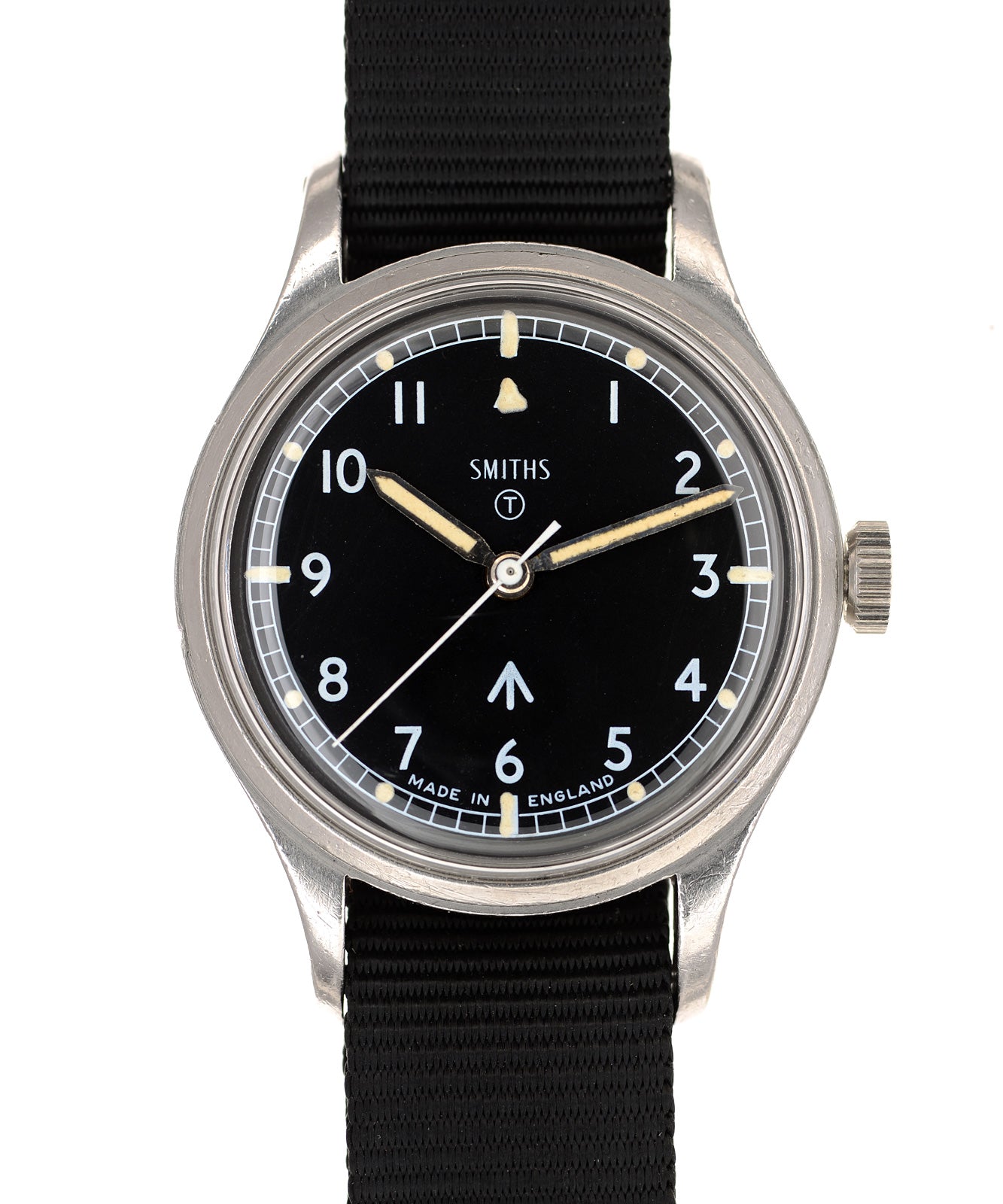Smiths Vintage W10 1968 orologio militare acciaio nero