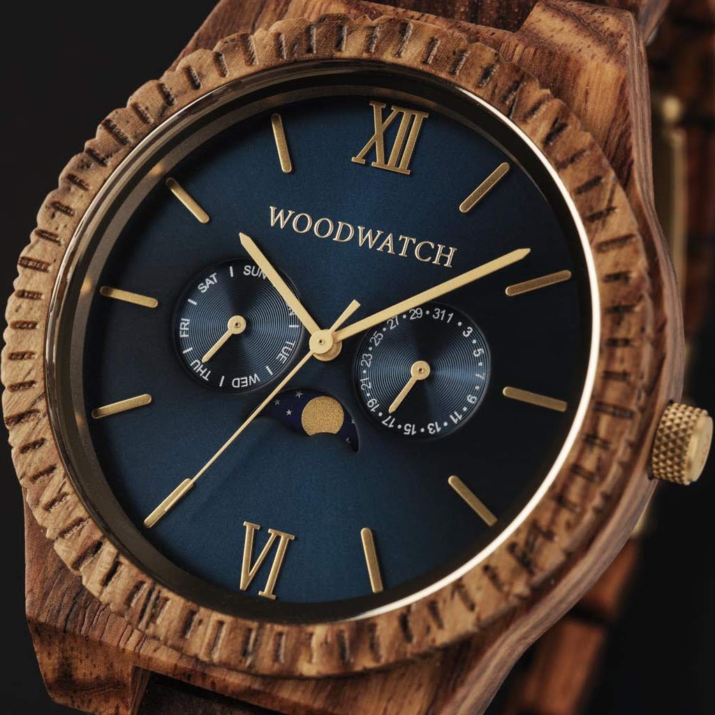 WoodWatch Classic Deep Ocean orologio in legno uomo antispruzzo
