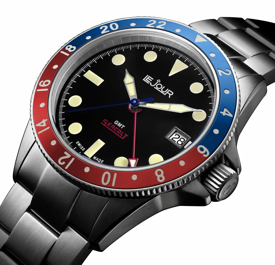 LeJour Seacolt GMT LJ-SC-005 orologio GMT nero 40mm