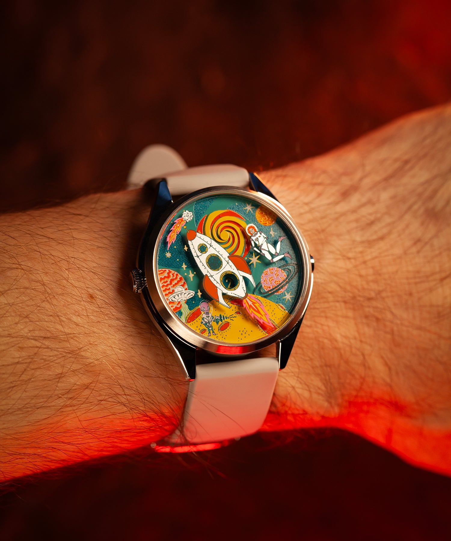 Mr Jones Continuum orologio jump hour 37mm argento