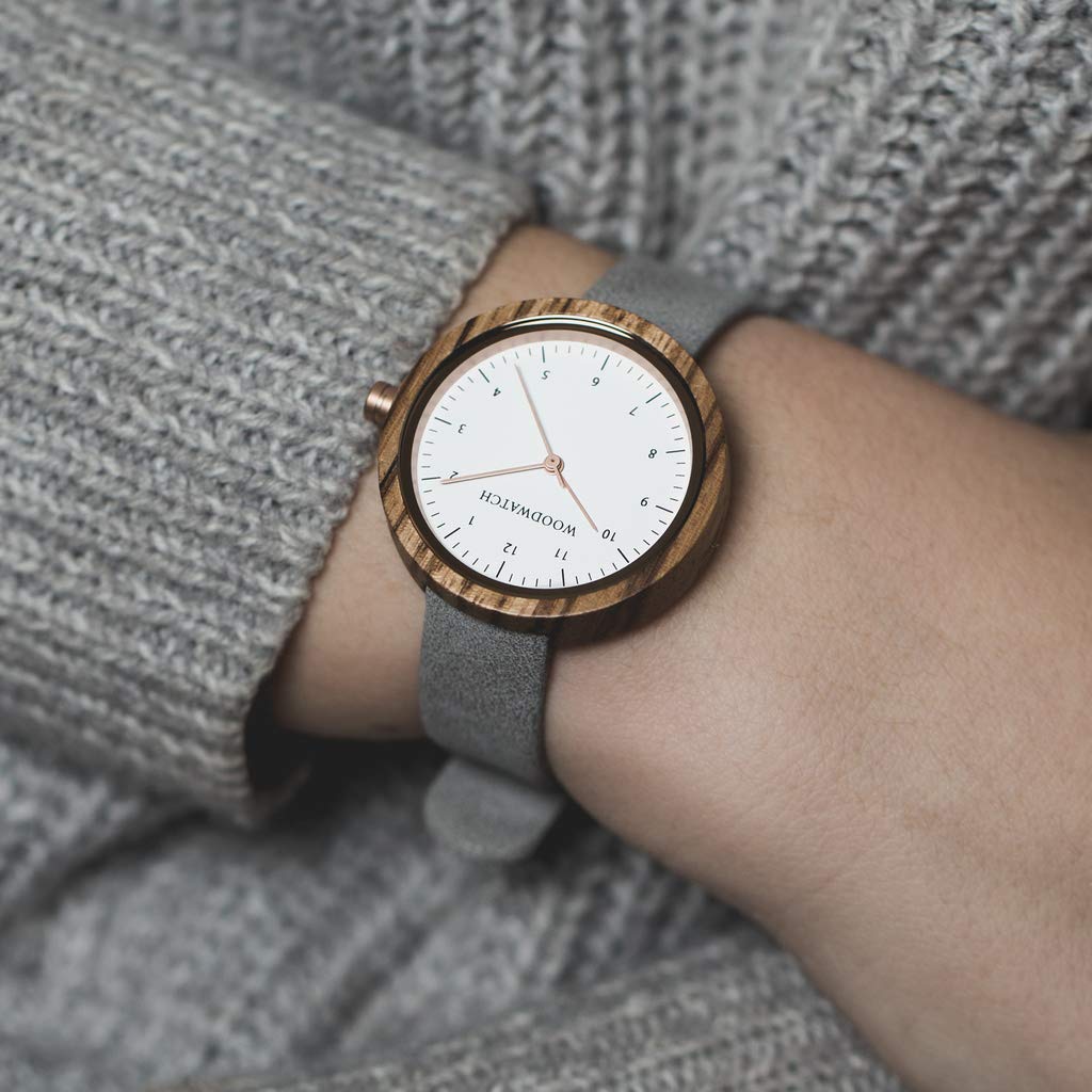 WoodWatch Nordic Oslo orologio legno 36 mm pelle
