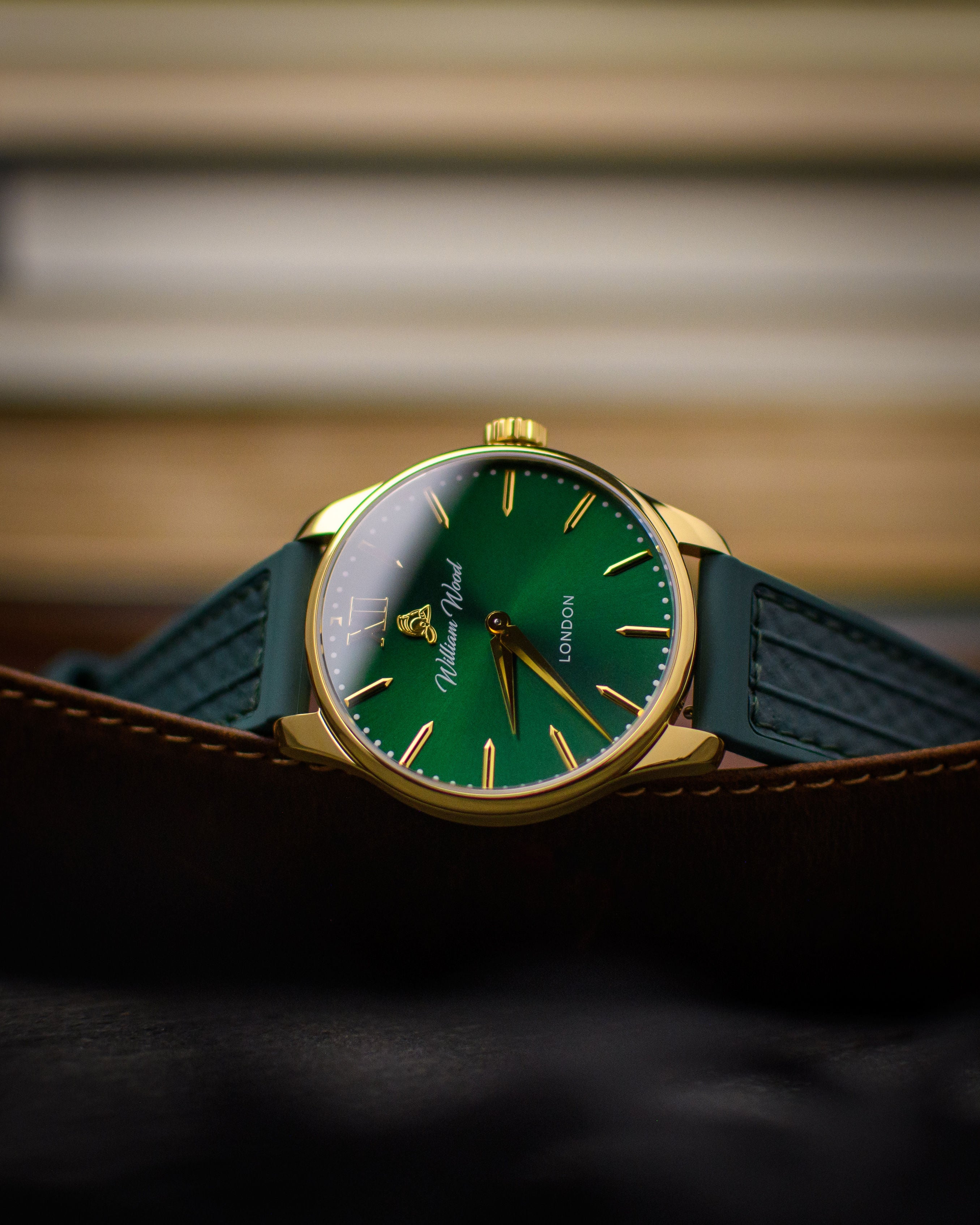 William Wood Chivalrous British Racing Green orologio verde