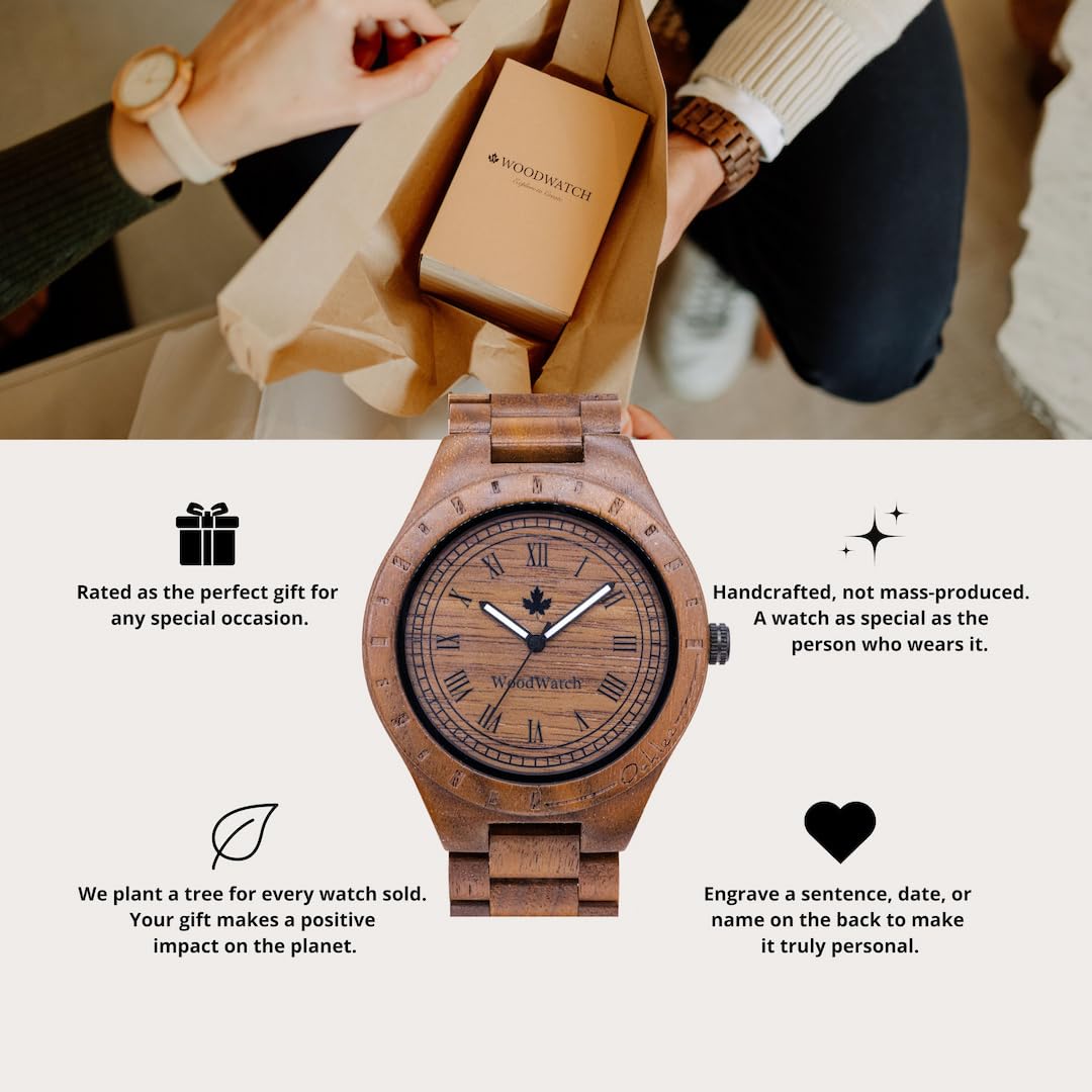 Woodwatch Classic Oaklee orologio legno noce uomo