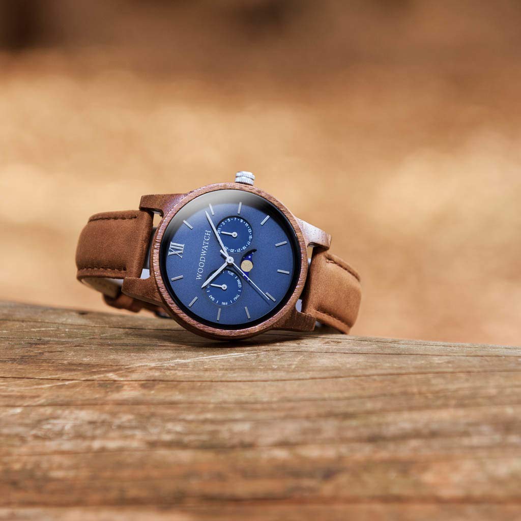 WoodWatch Classic Mariner Pecan orologio legno lunare