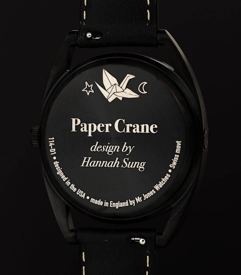 Mr Jones Paper Crane orologio da polso foglia oro 22ct