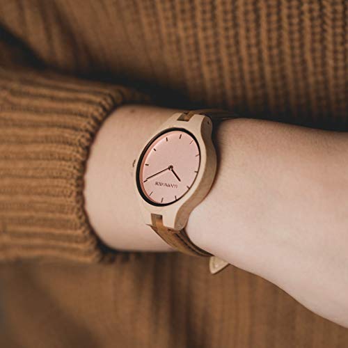WoodWatch Classic Rose Ocean Amber orologio oro rosa