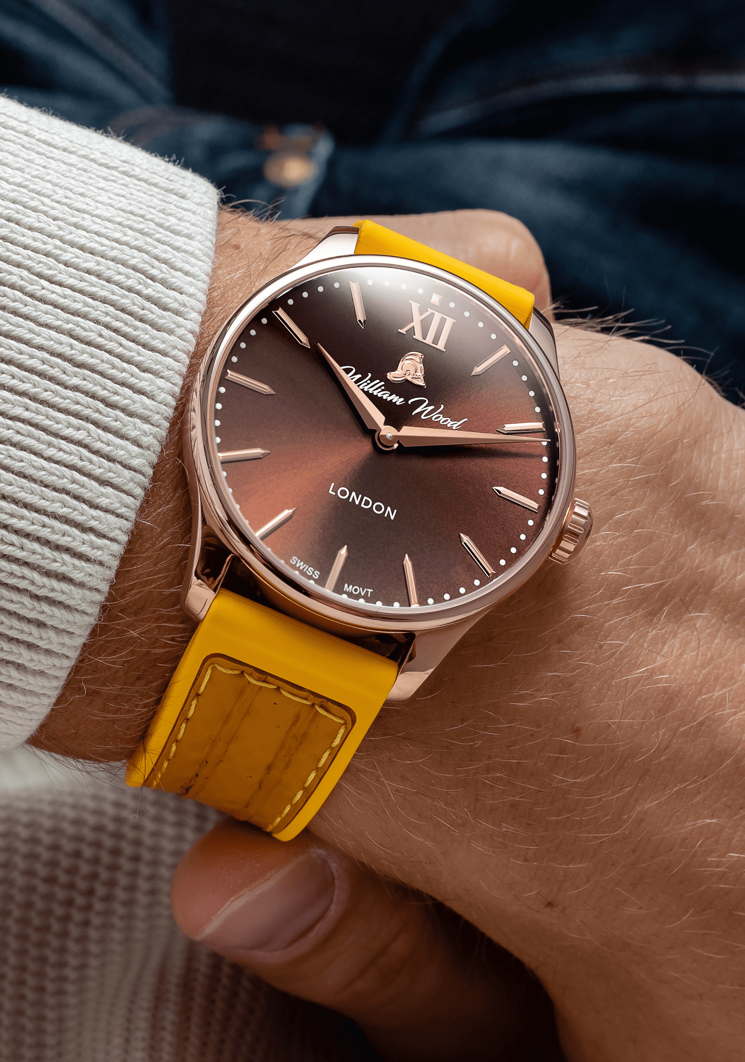 William Wood Chivalrous Chocolate orologio quarzo 41mm marrone
