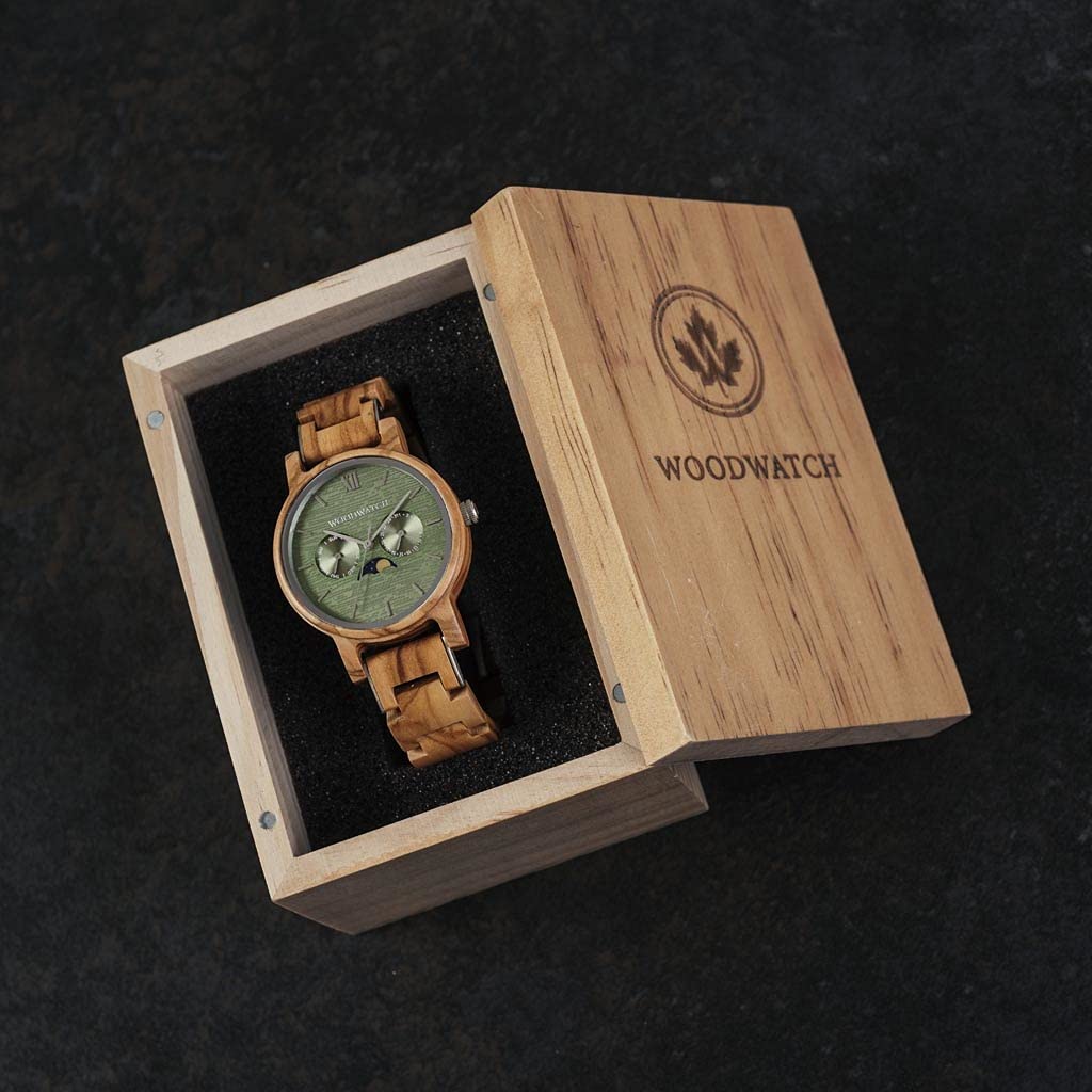 WoodWatch Classic Chaser orologio legno fasi lunari