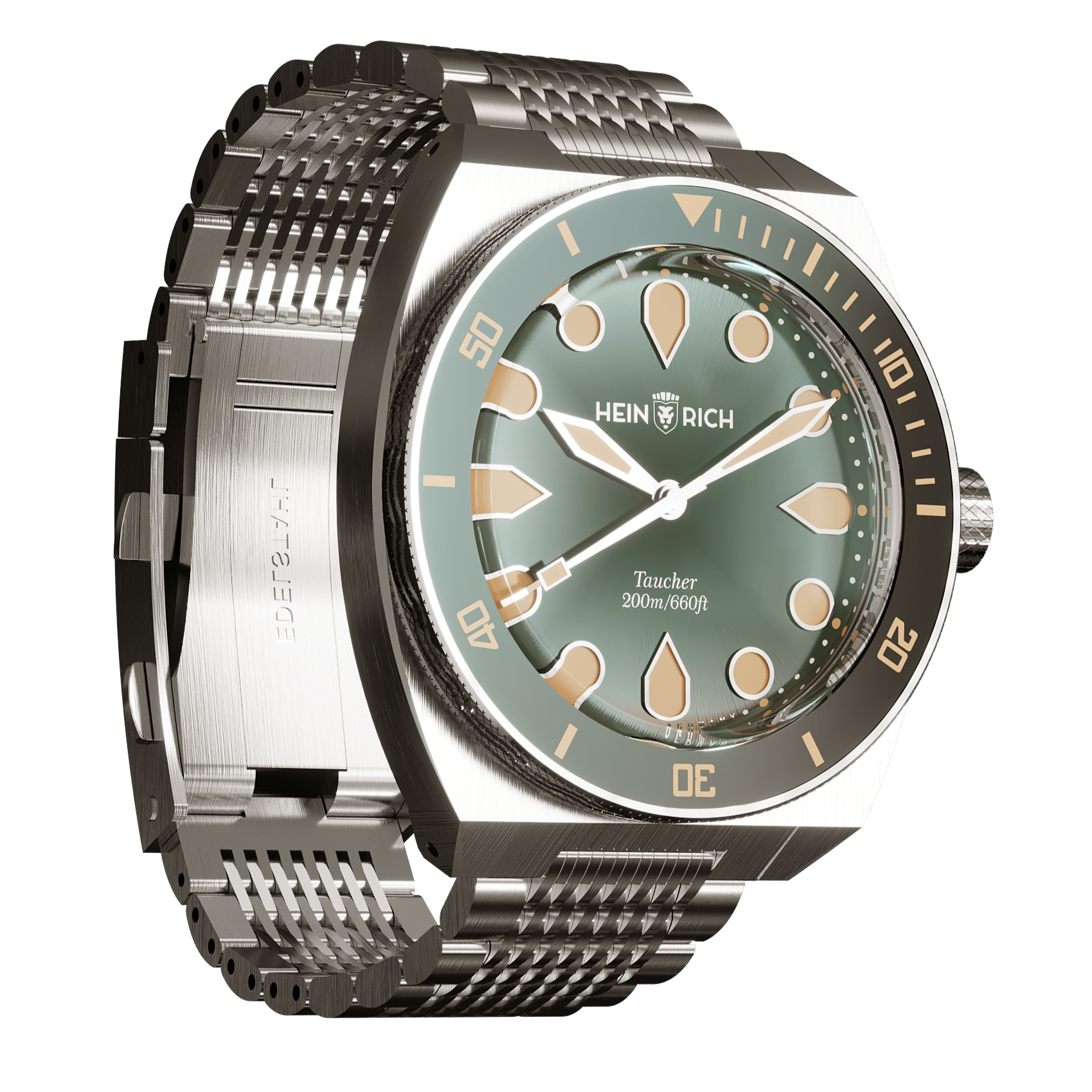 Heinrich Taucher orologio automatico verde 41 mm