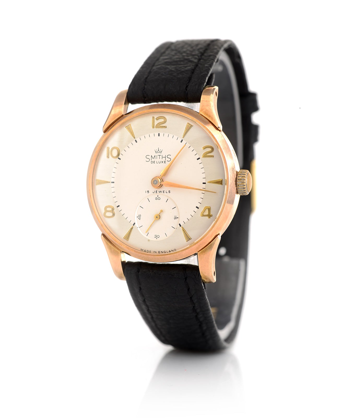 Smiths Deluxe A504 orologio vintage oro rosa 32mm