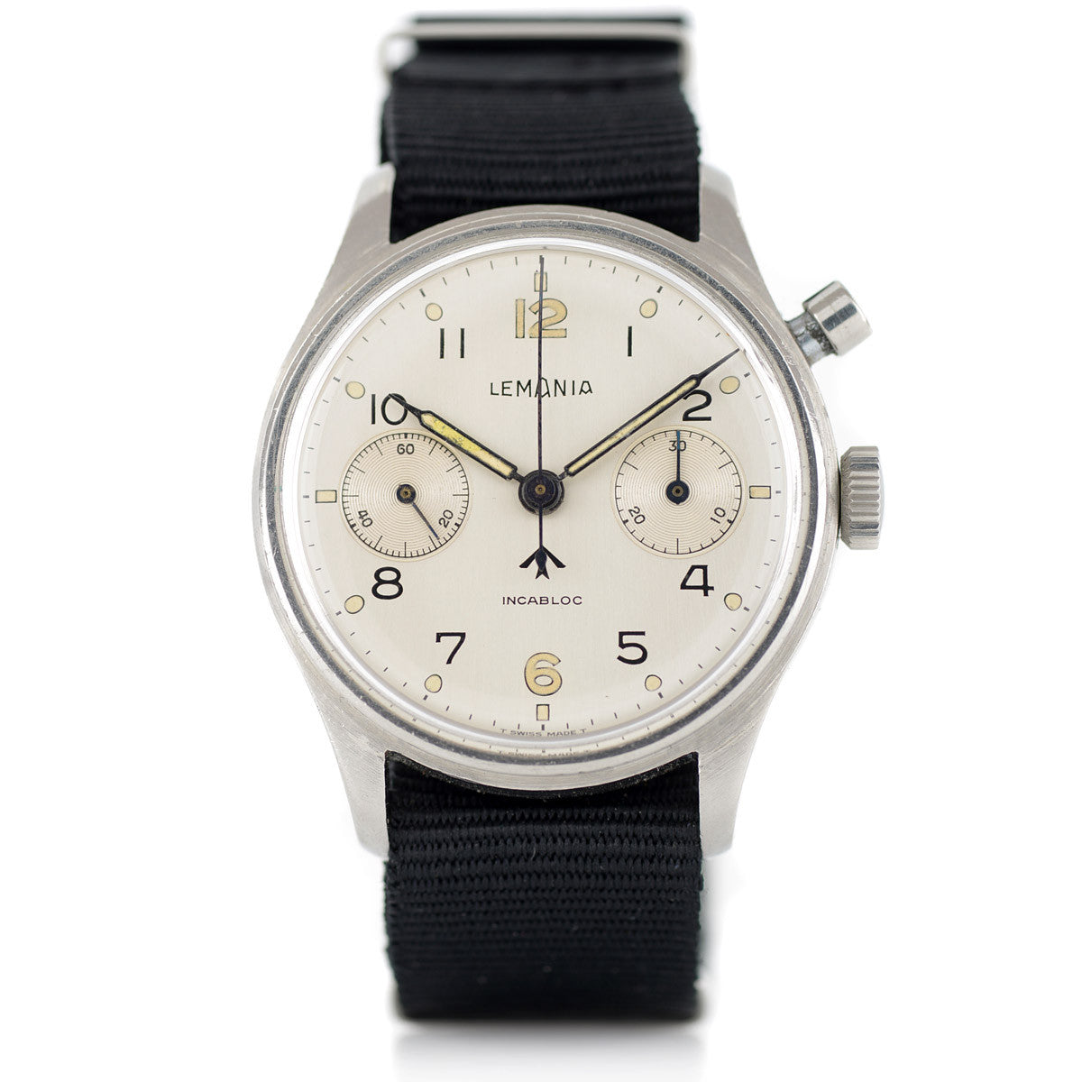 Mr Jones Vintage Lemania HS9 orologio cronografo 38mm