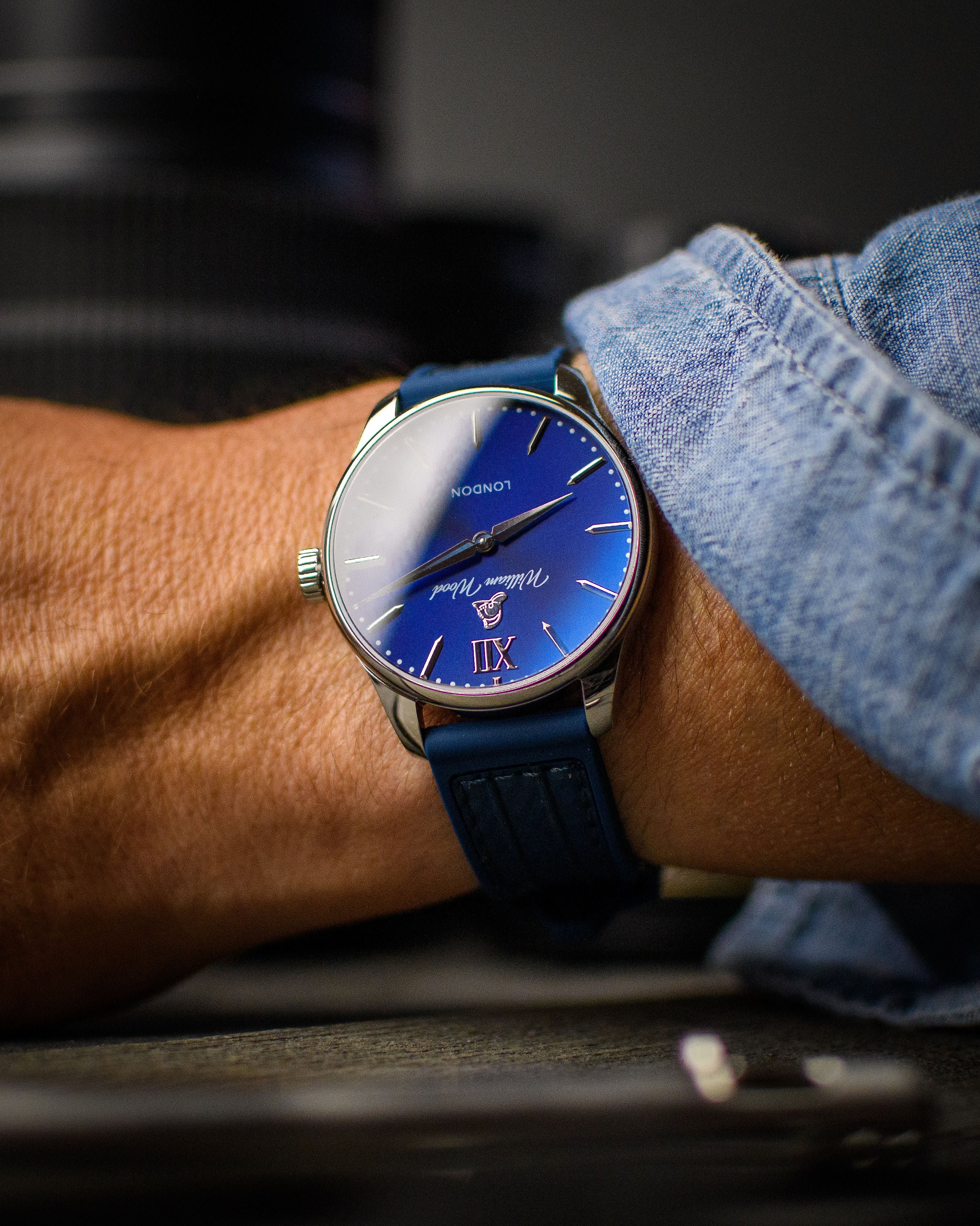 William Wood Chivalrous Midnight Blue orologio blu quarzo fire hose