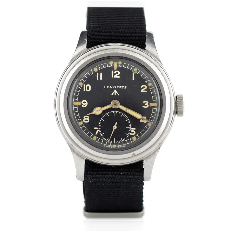 Longines WWW 1945 orologio da polso acciaio quadrante nero militare