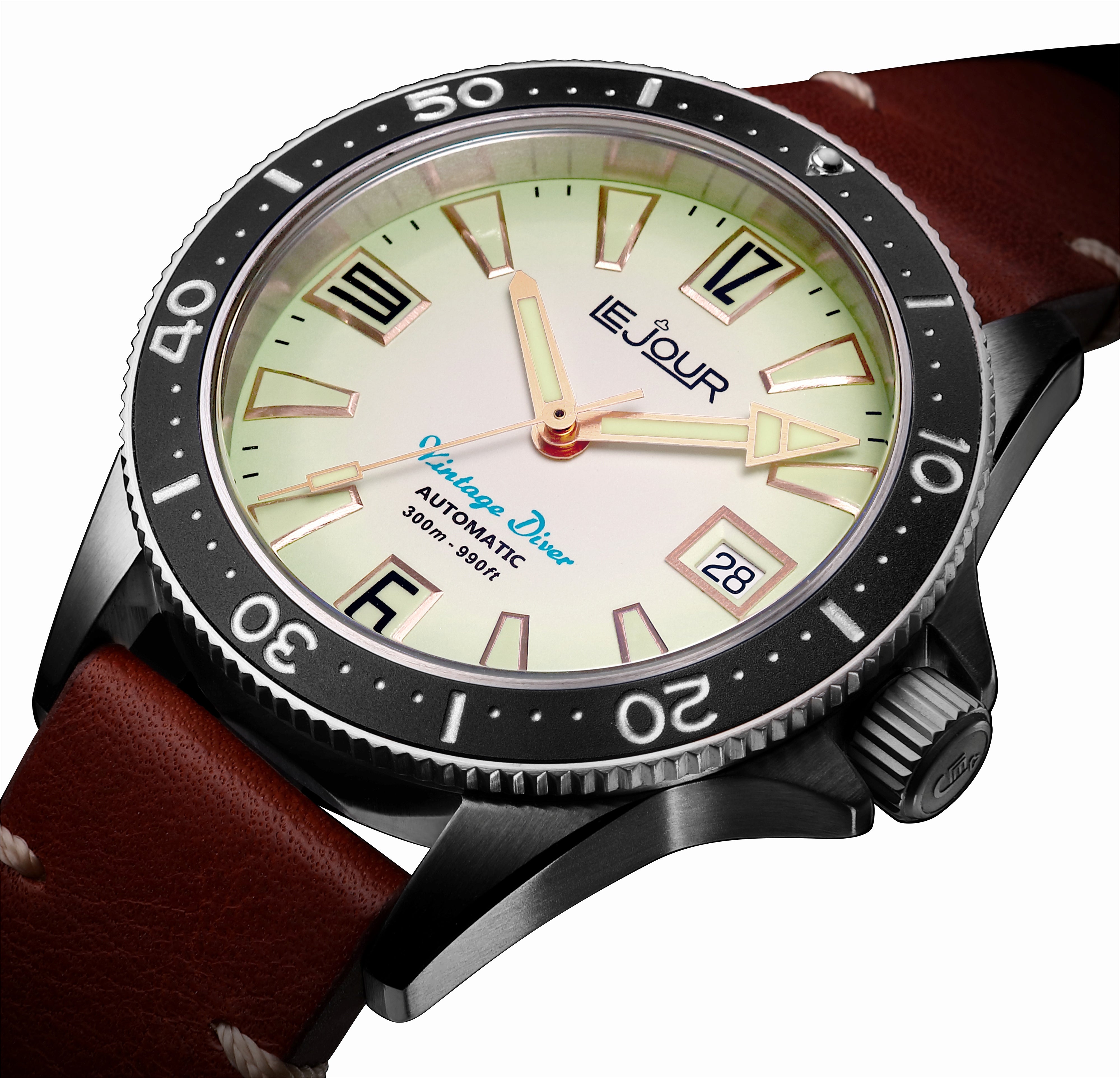 LeJour Vintage Diver LJ-VD-004 orologio automatico 40mm 300m