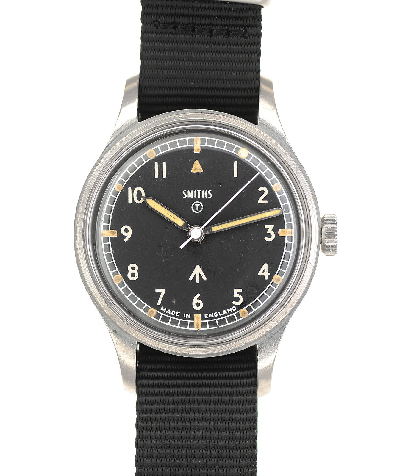 Smiths W10 1968 orologio militare acciaio quadrante nero