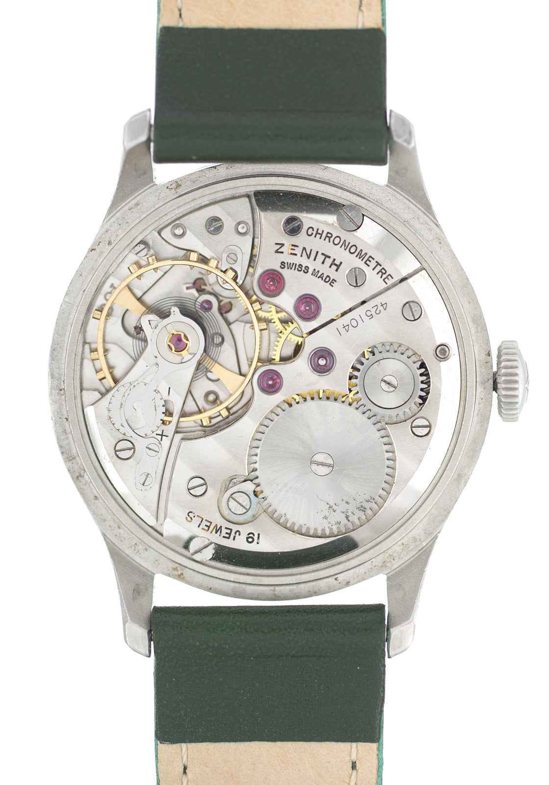 Zenith Cronometro orologio manuale acciaio 37mm 1954