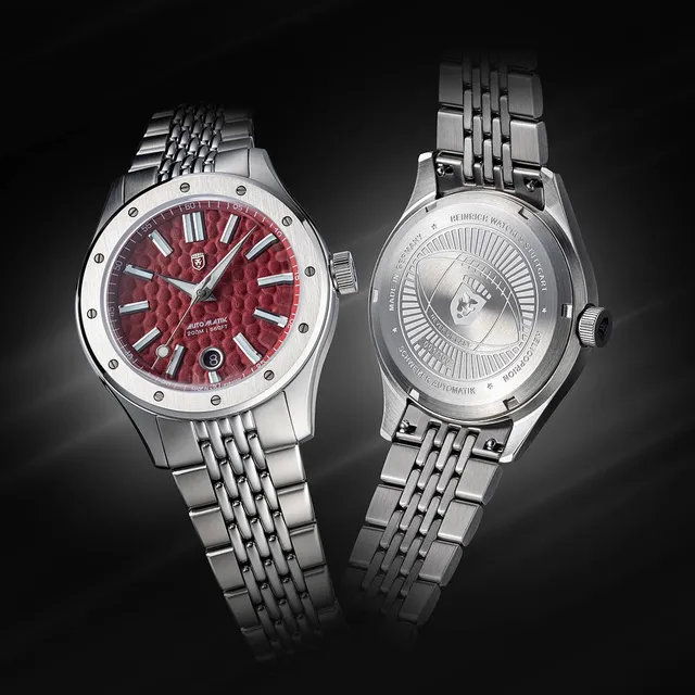 Heinrich Helicoprion orologio automatico Football Edition pelle
