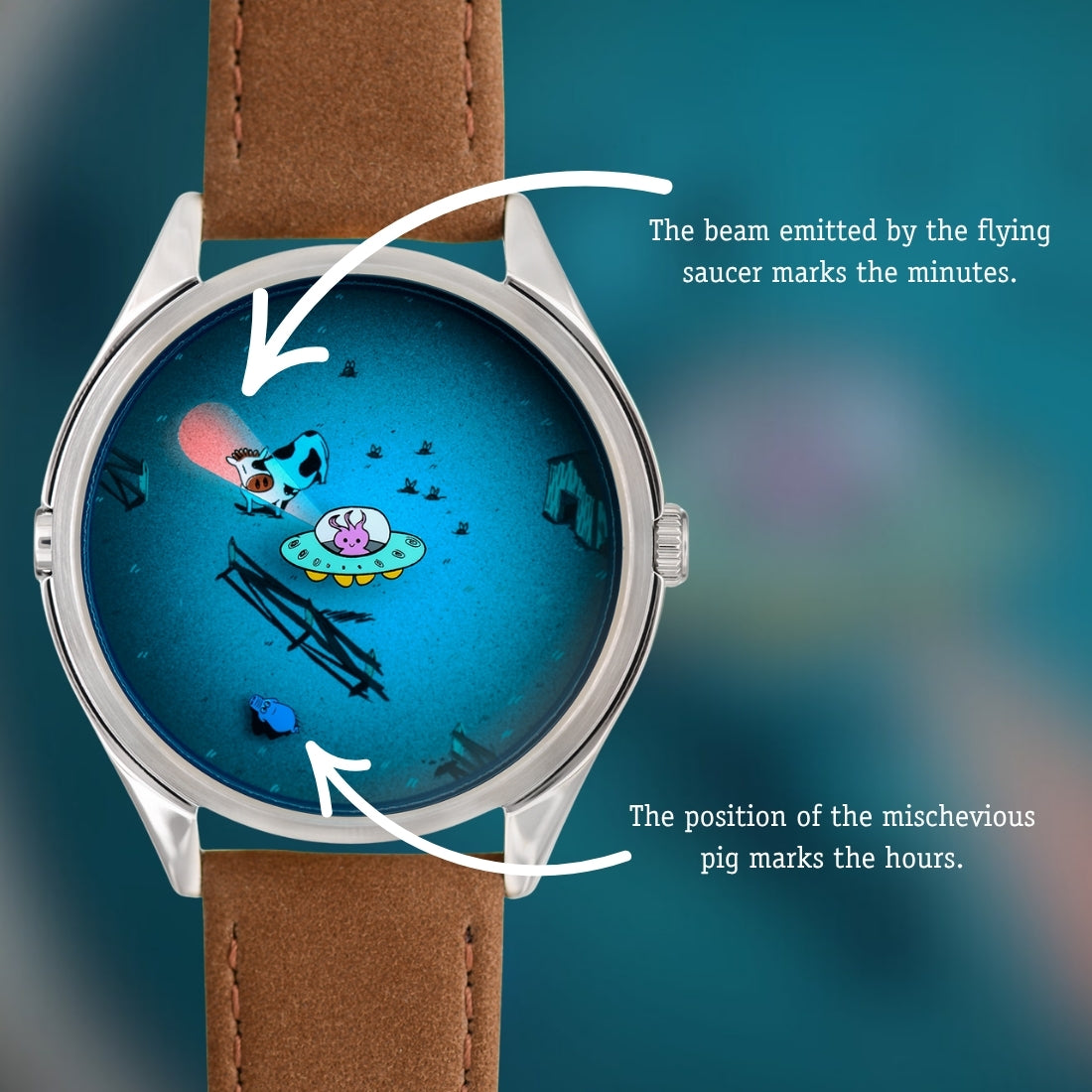 Mr Jones Beam me up! orologio quarzo 37mm argento UFO