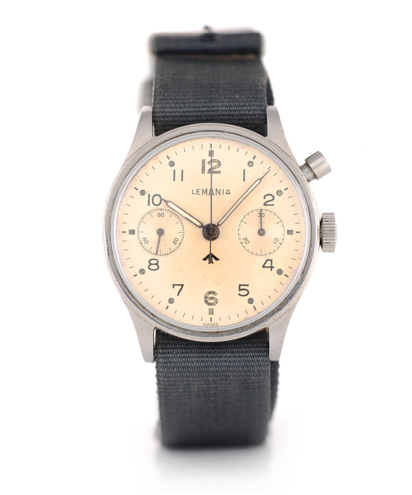 Lemania 6B/551 1953 orologio cronografo RAF 38mm