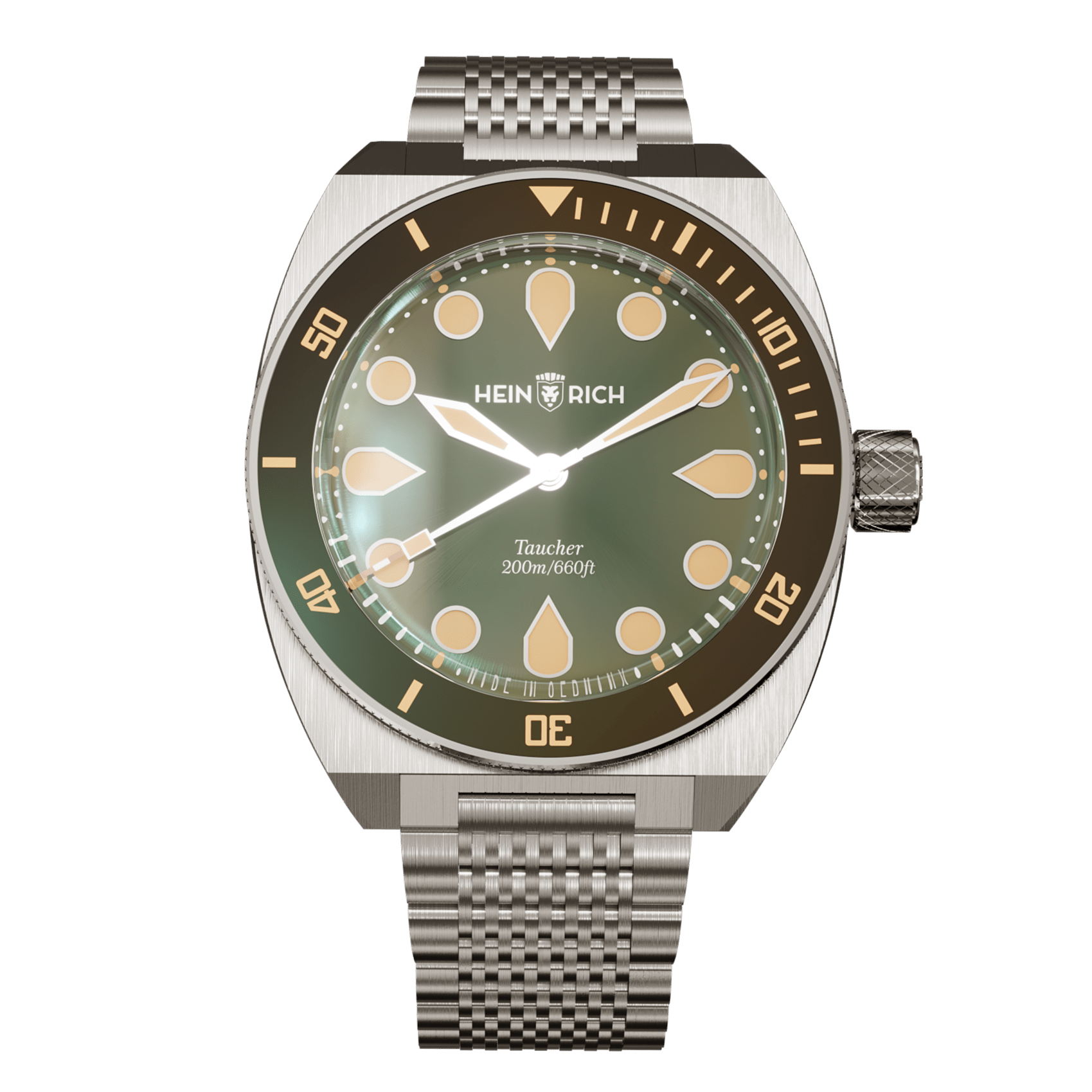 Heinrich Taucher orologio automatico verde 41 mm