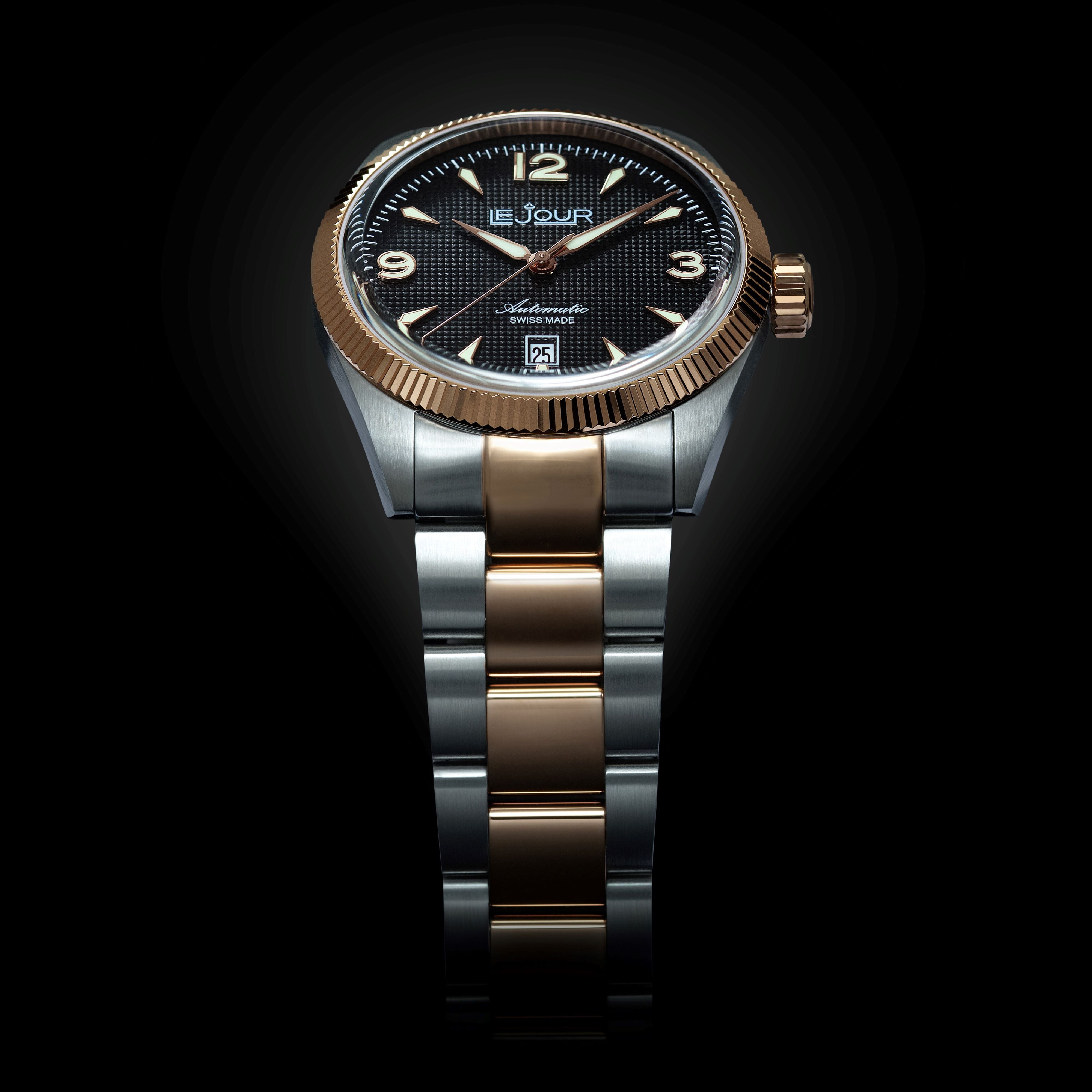 LeJour Brooklyn LJ-BR-006 orologio 40mm nero oro rosa